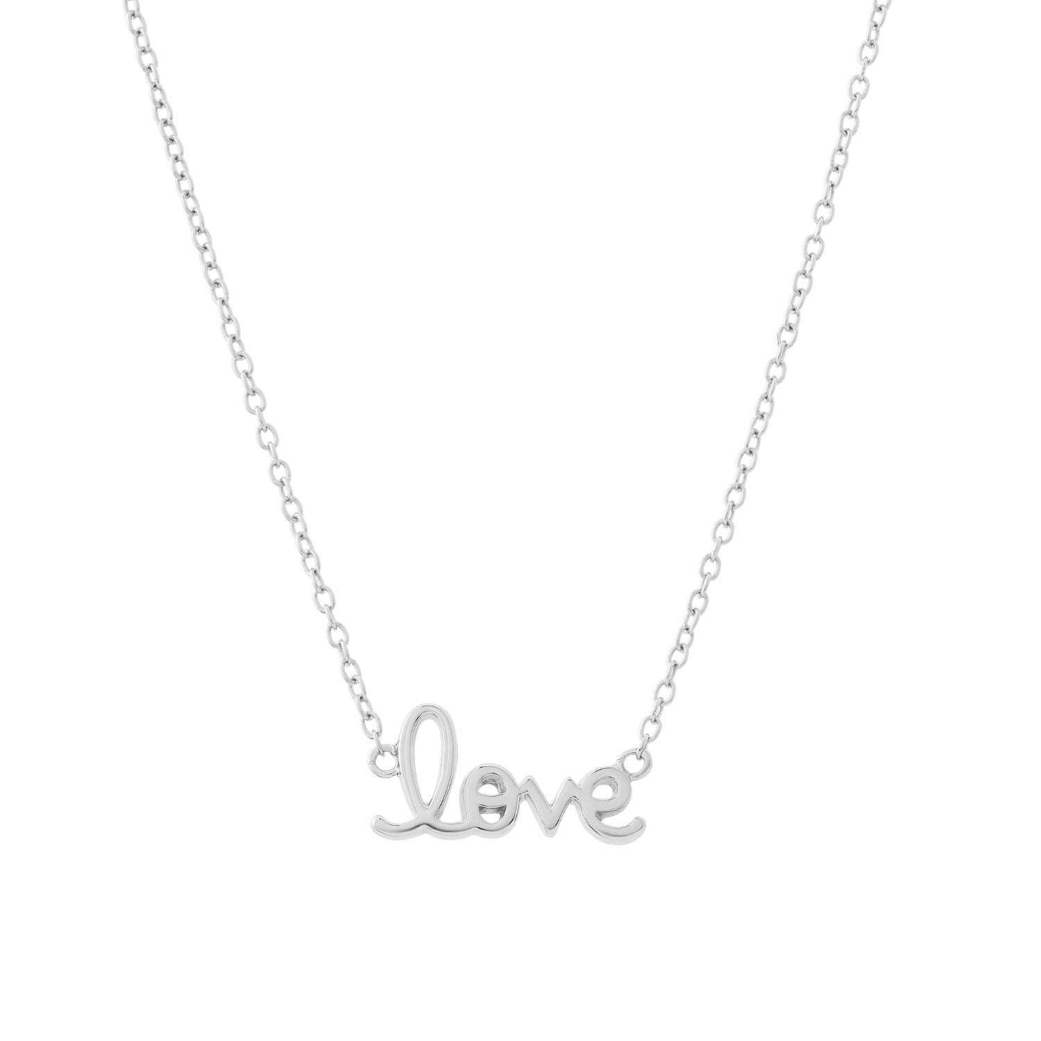 Cartilage Cartel Women's Love Necklace - Silver In Silver