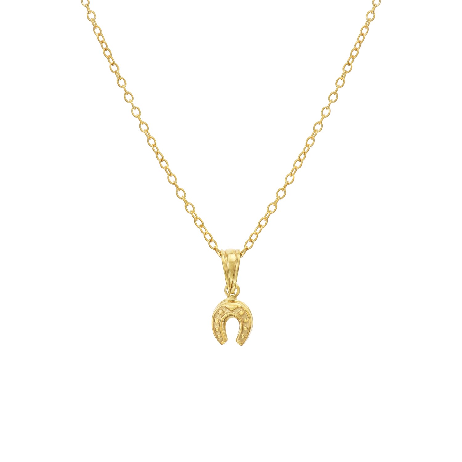 Women’s Gold Petite Horseshoe Pendant Necklace Gold & Honey