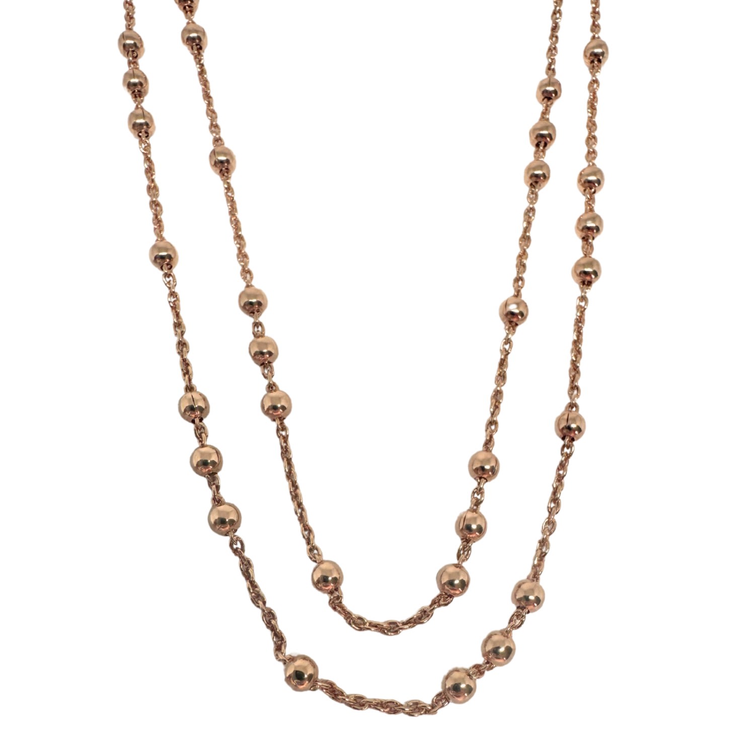 Black And Wild Women's Rose Gold Balls Silver Necklace