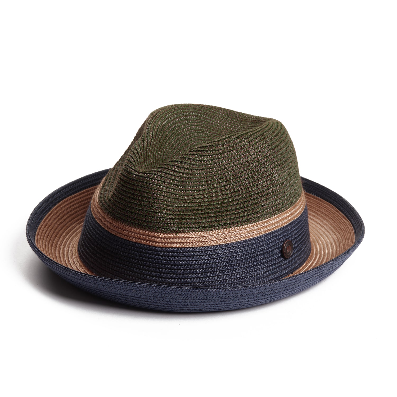 Dasmarca Hats Dasmarca Verona Summer Two Tone Straw Fedora Moss Green Hat For Men And Women In Green