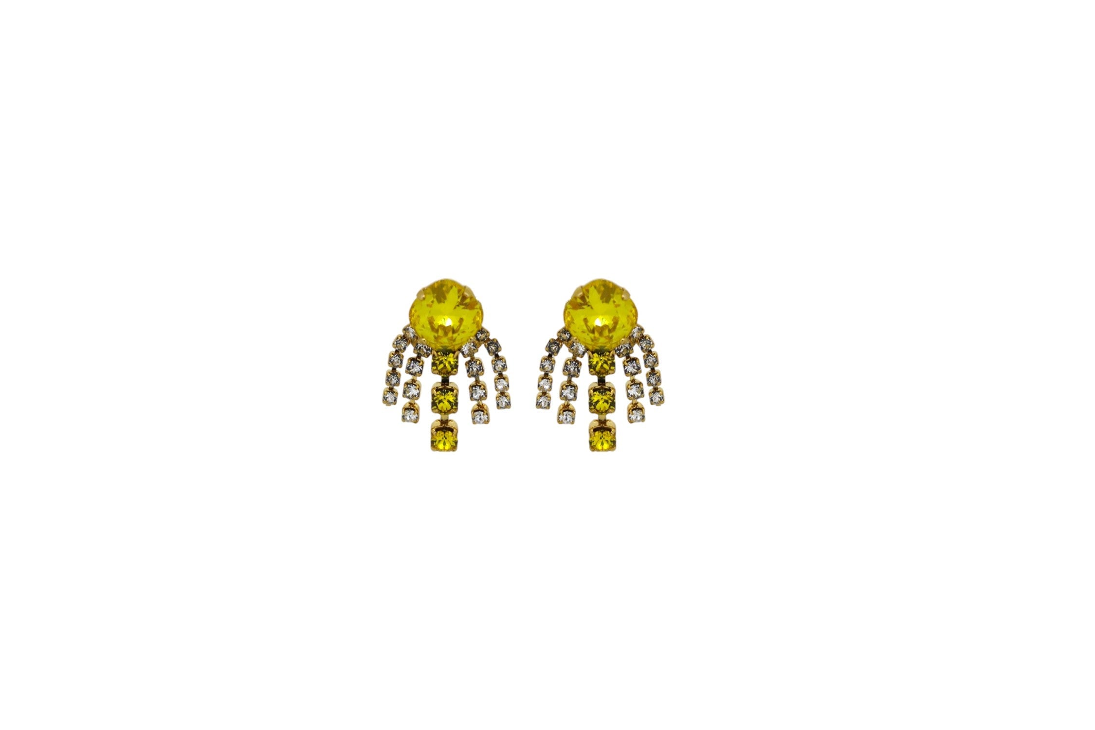 Vickisarge Women's Gold / Yellow / Orange The Yellow Sparkler In Gold