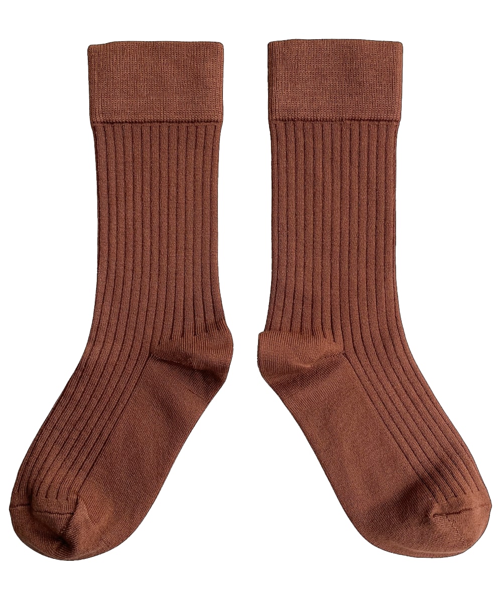Mabli Women's Brown Merino Wool Socks - Sandalwood In Brown
