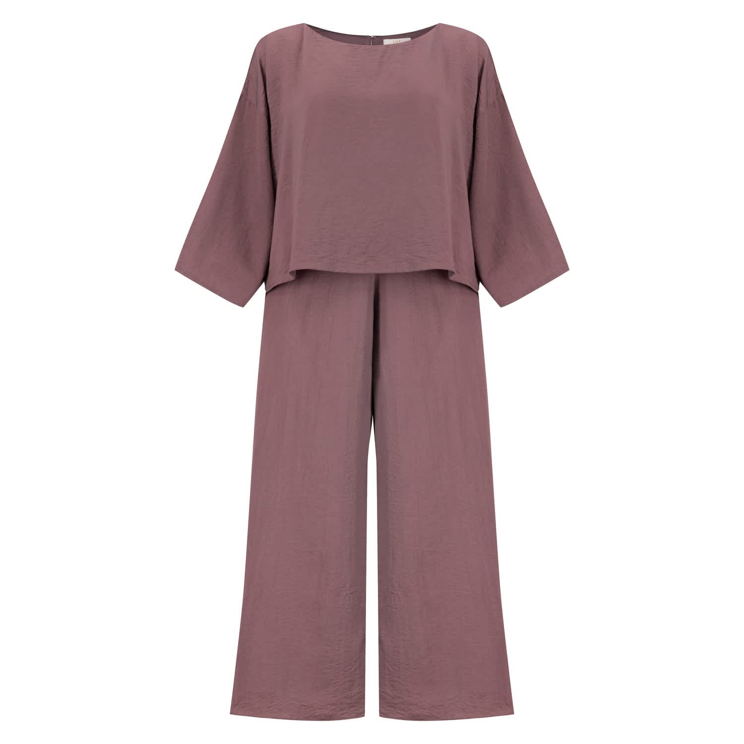 Wide Legged Crepe Maxi Pants In Rose Tan by Azzalia