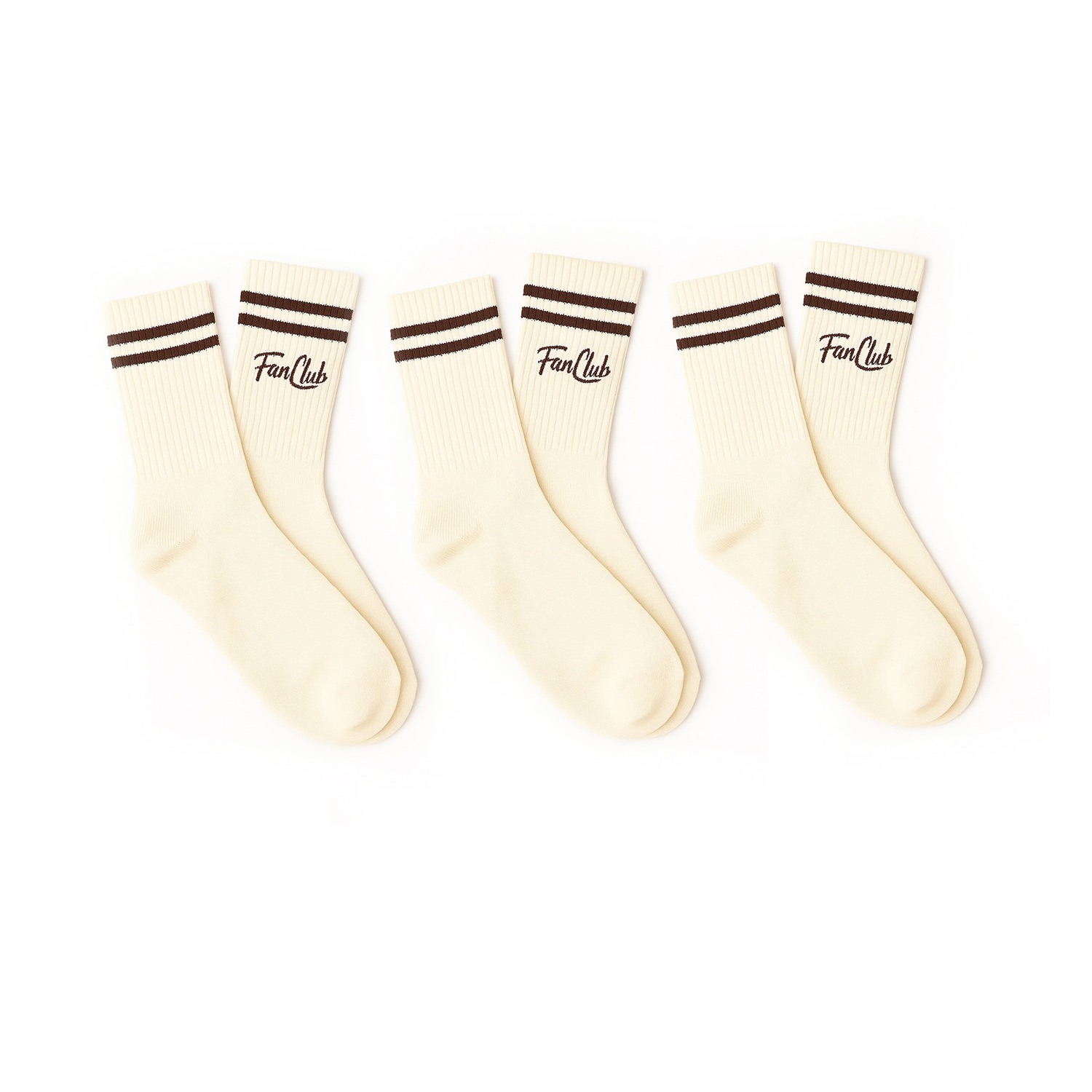 Fanclub Women's Neutrals Tube Sock  Gift Set Of 3 In Multi
