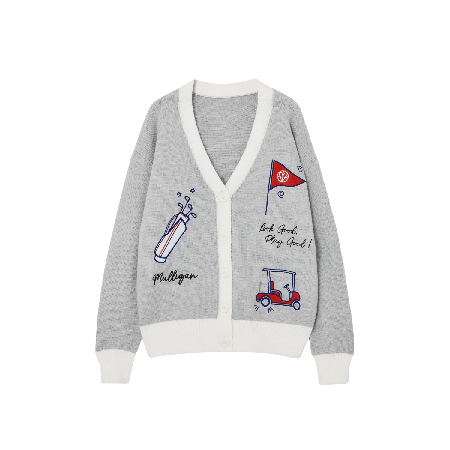 Sophie Cardigan - Grey Multi | Victoria Paulsen | Wolf & Badger