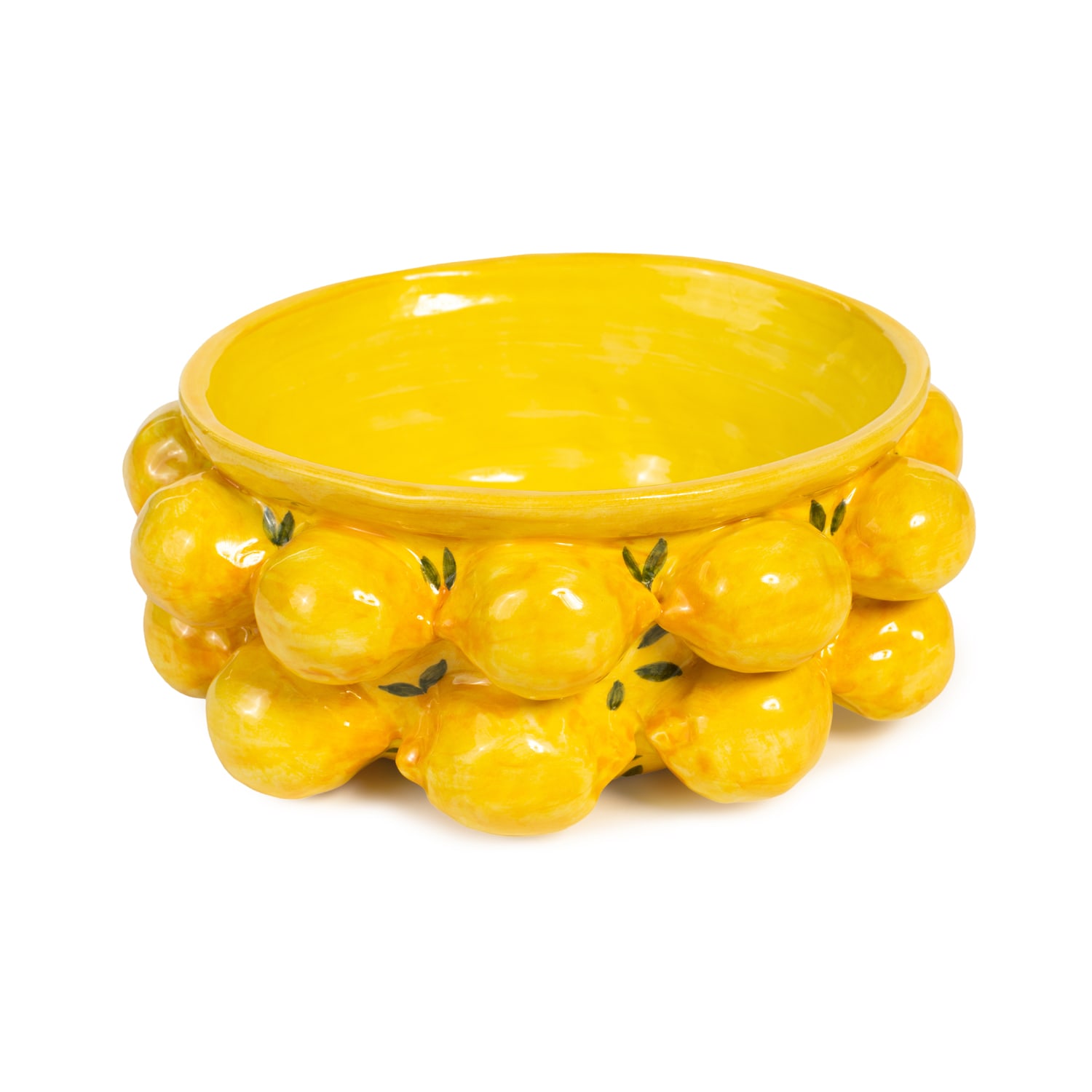 FEELING GOOD INSIDE YELLOW AMALFI COAST COLLECTION HANDMADE CERAMIC LIMITED EDITION LEMON VASE