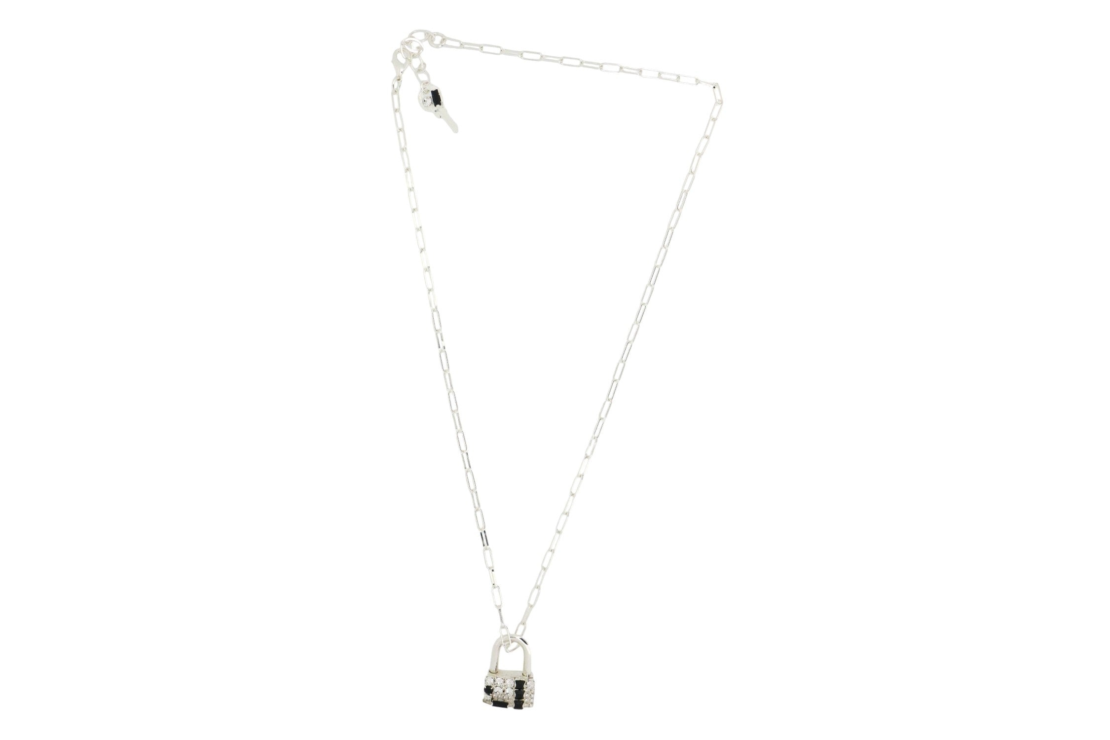 Vickisarge Women's The Tweed Lock Necklace In Silver In Silver