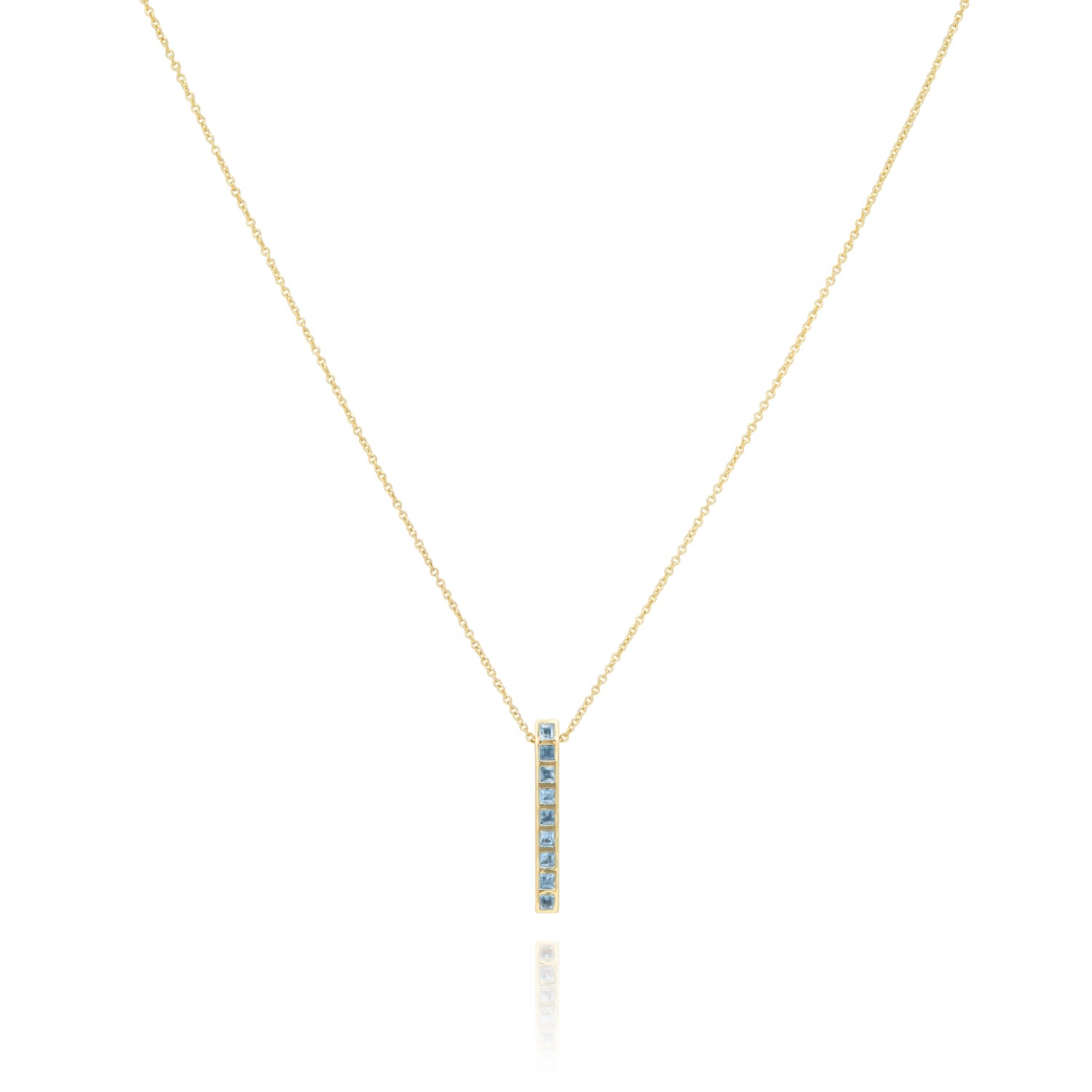 Coco & Kinney Women's Reversible Blue Topaz Mae Necklace In Blue