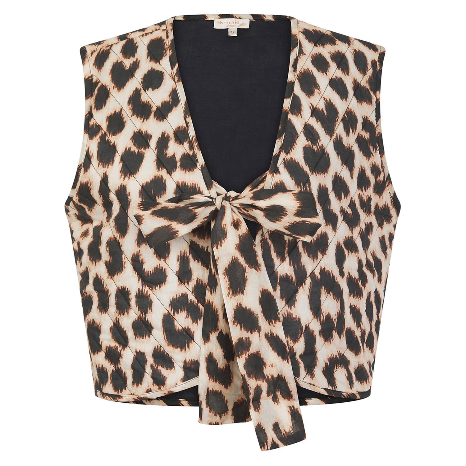 Nooki Design Women's Brown Leopard Padded Gilet In Brown