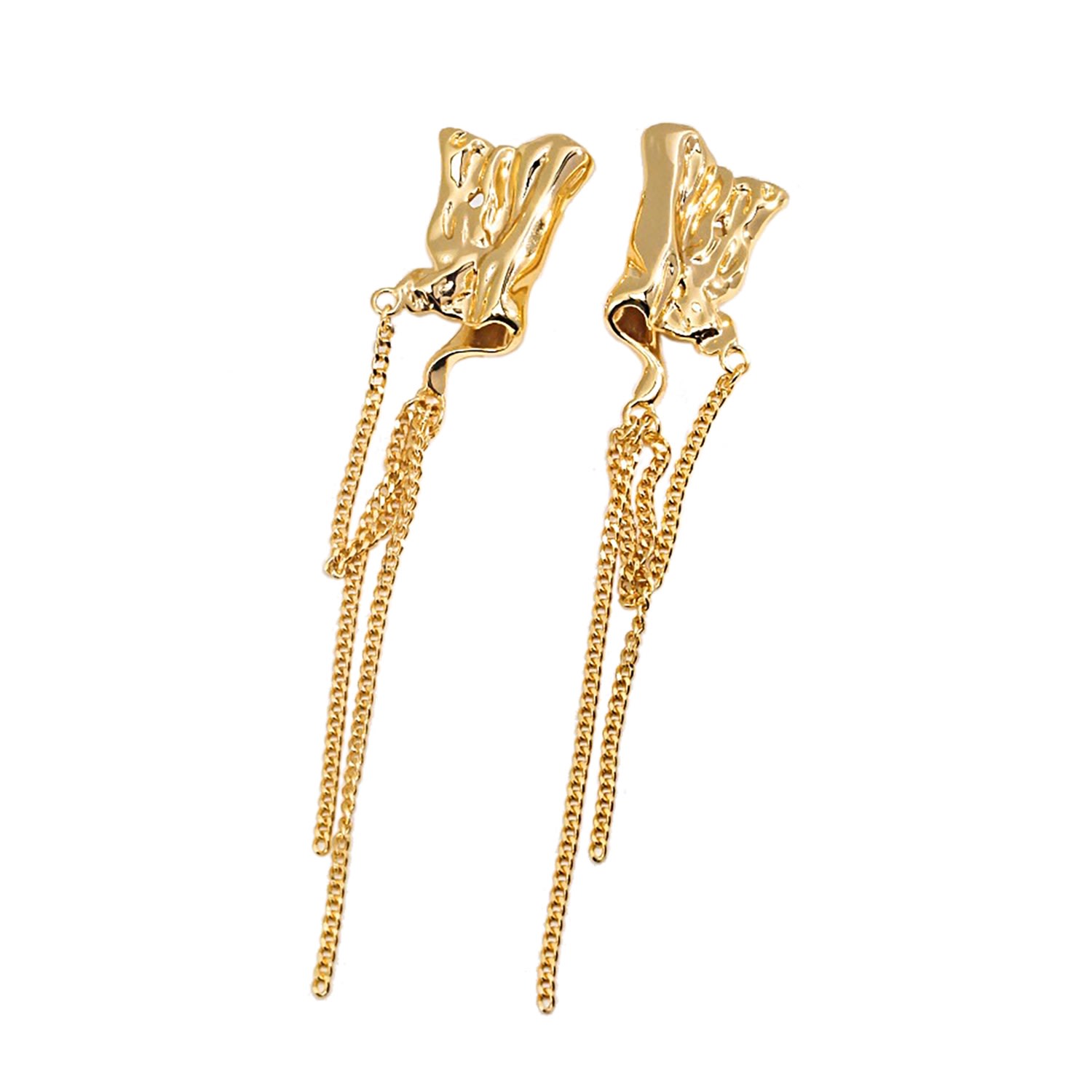 Women’s Gold Plated Sterling Silver Tassel Earrings Ms. Donna