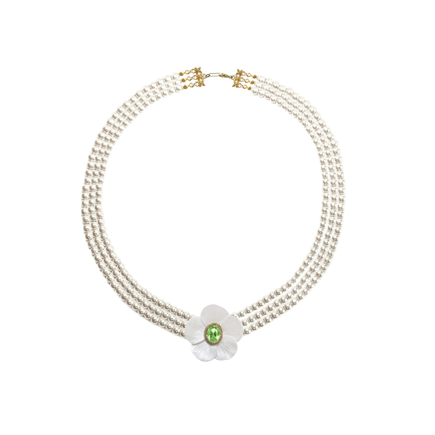 Women’s Gold / White Fairytale Choker - Mint | Alegoria Jewellery