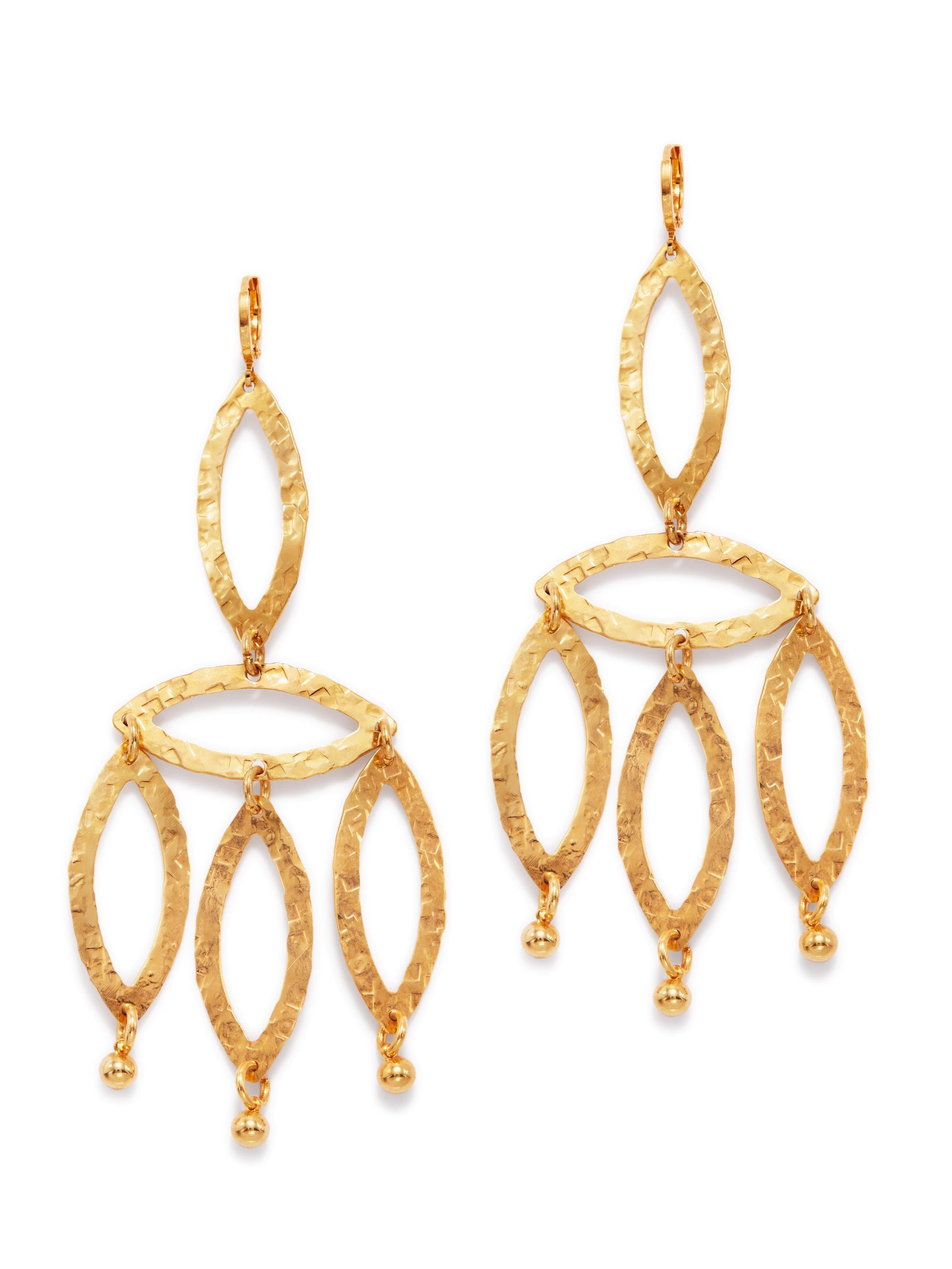 Jaredjamin Women's Gold Eyelet-chandelier Earrings