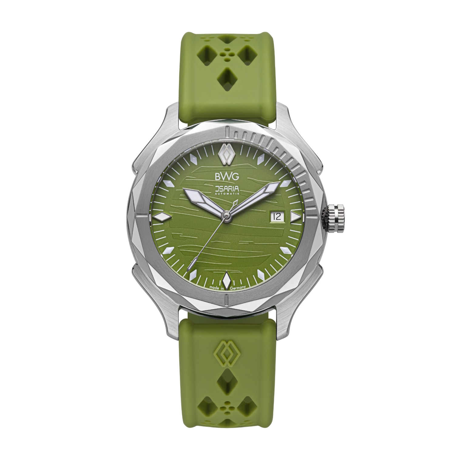 Isaria Isar Green Men’s Swiss Automatic Watch Made In Germany One Size Bwg Bavarian Watch