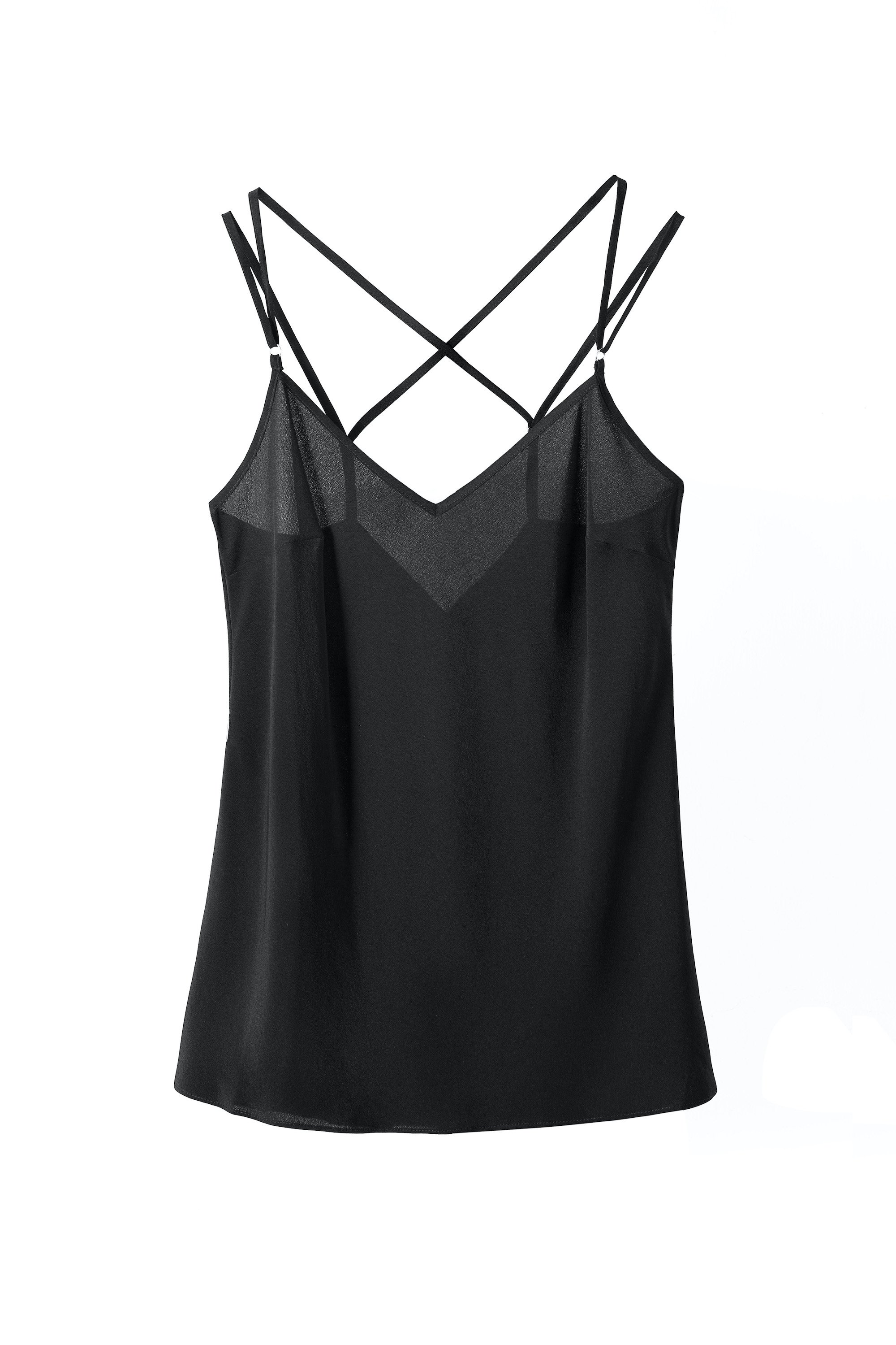 Women’s Vela Silk Camisole Black Extra Large Voya