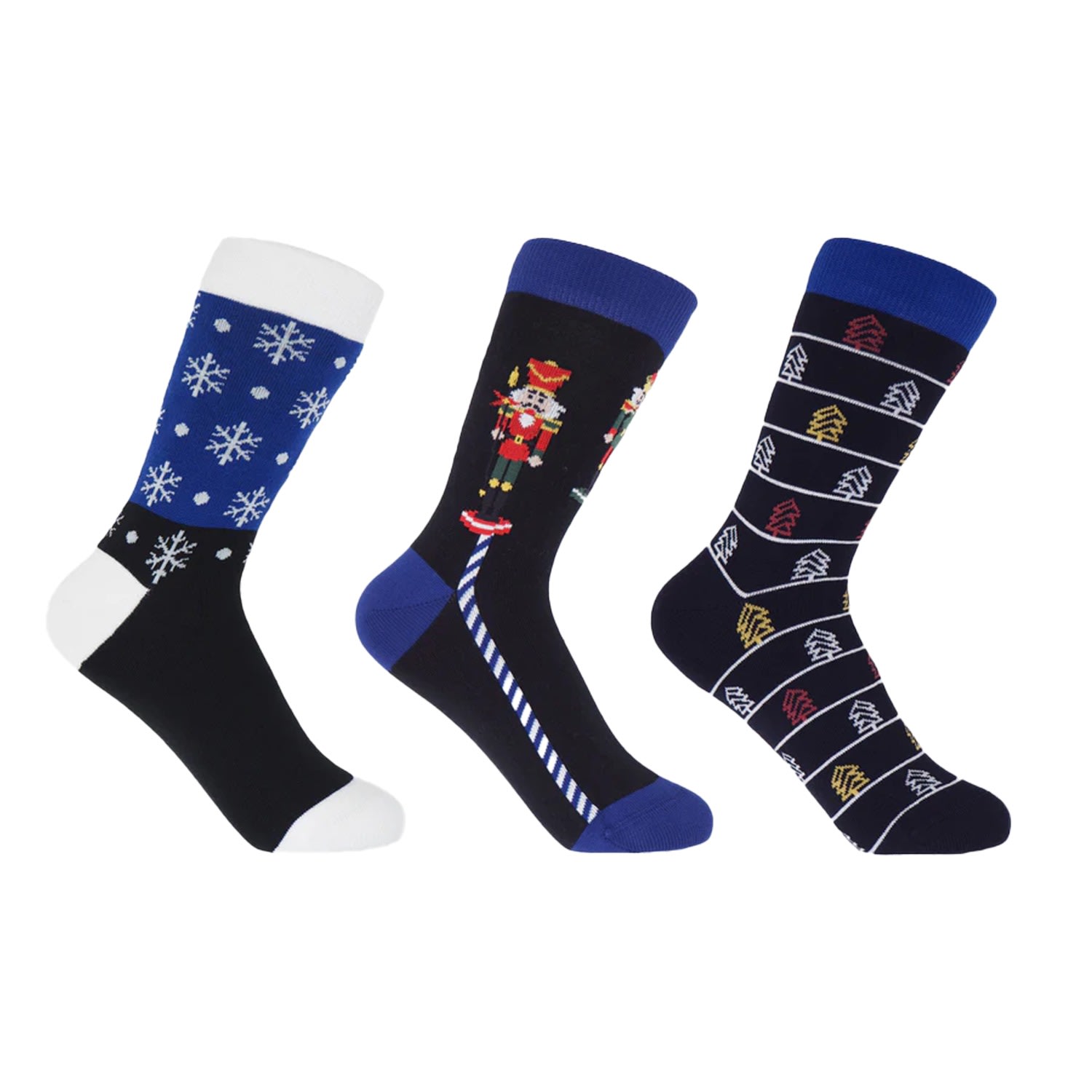 Frosty Christmas Women’s Socks Three Pack One Size Peper Harow - Made in England