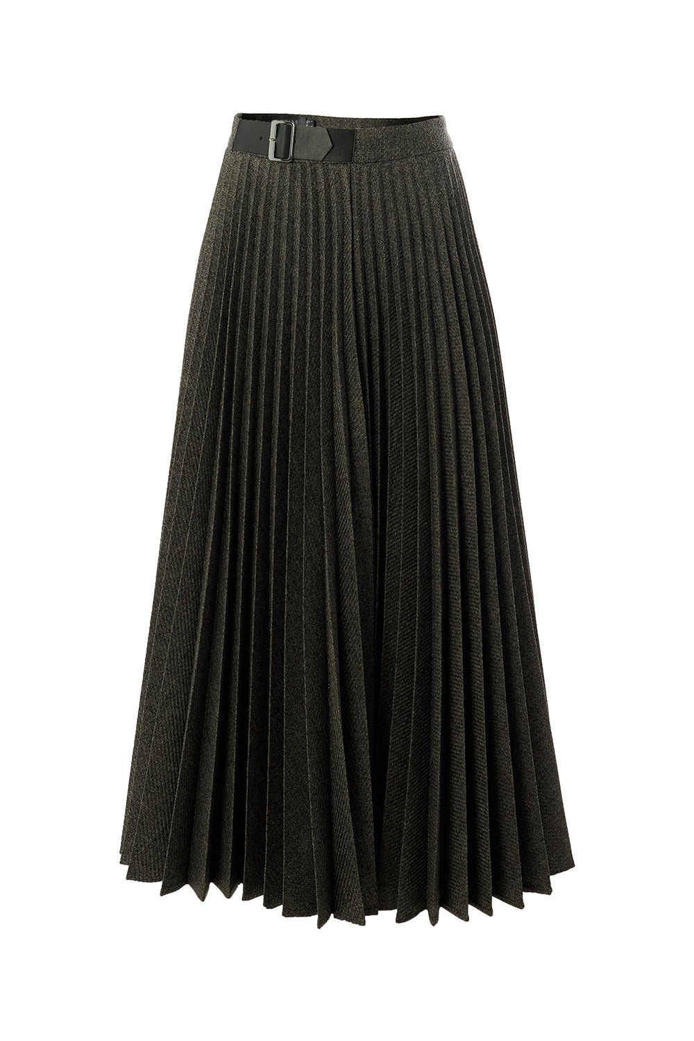 Exquise Women's Regular Pleated Midi Skirt - Grey In Gray