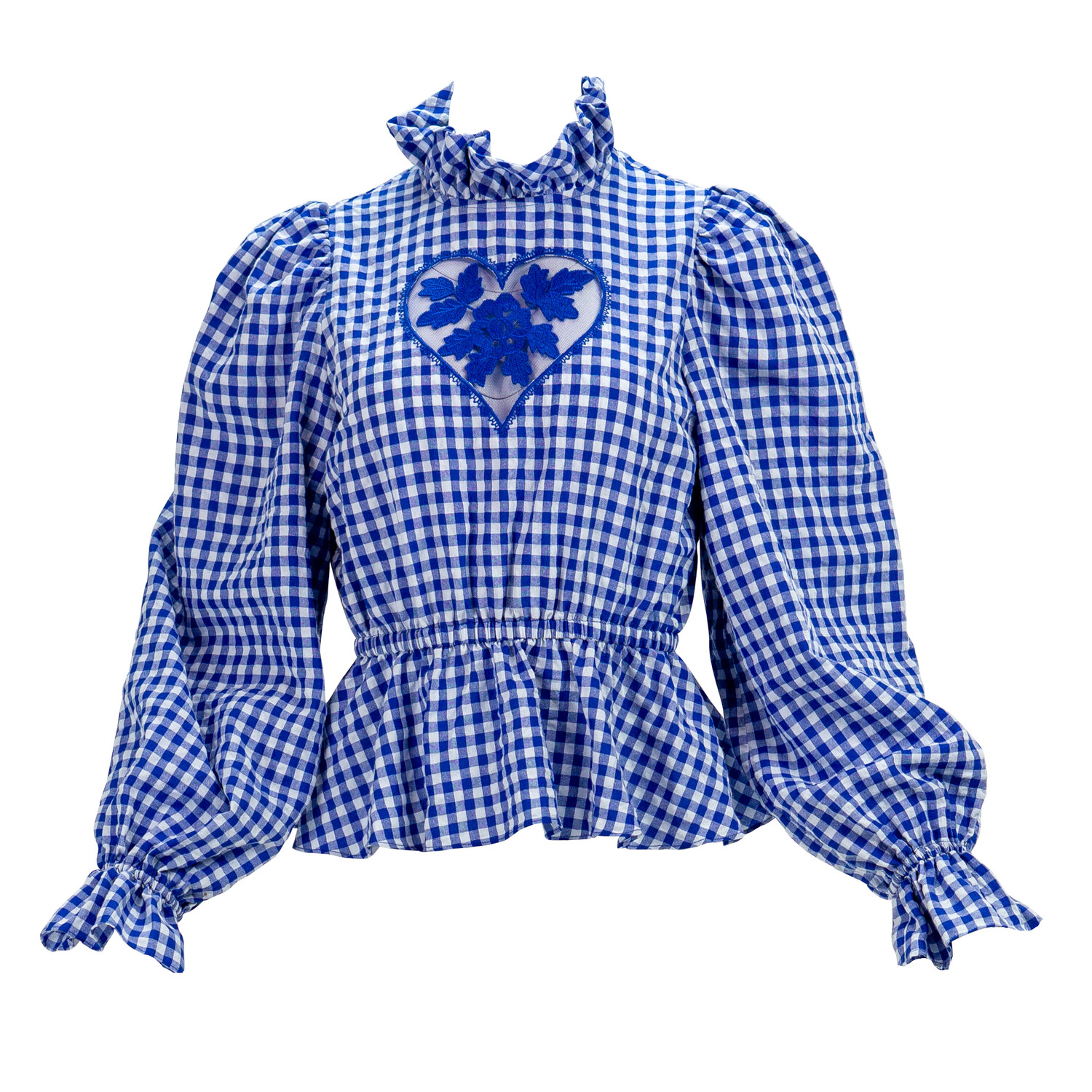 Kristinit Women's Blue Sirsna Top Gingham