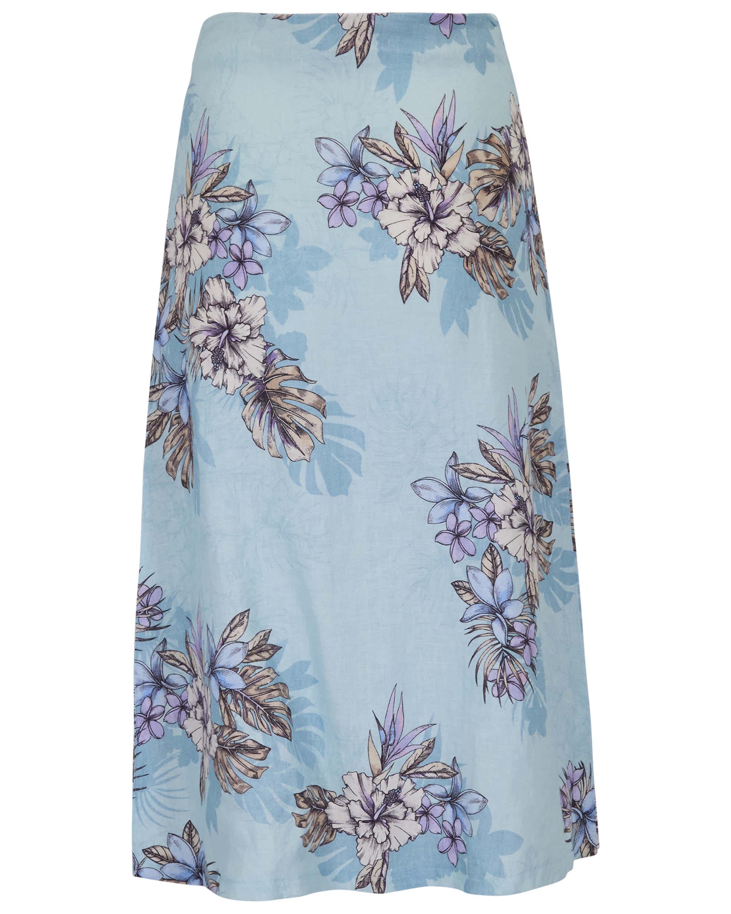 Marni Exotic Floral Teal Womens Midi Skirt | Lords of Harlech