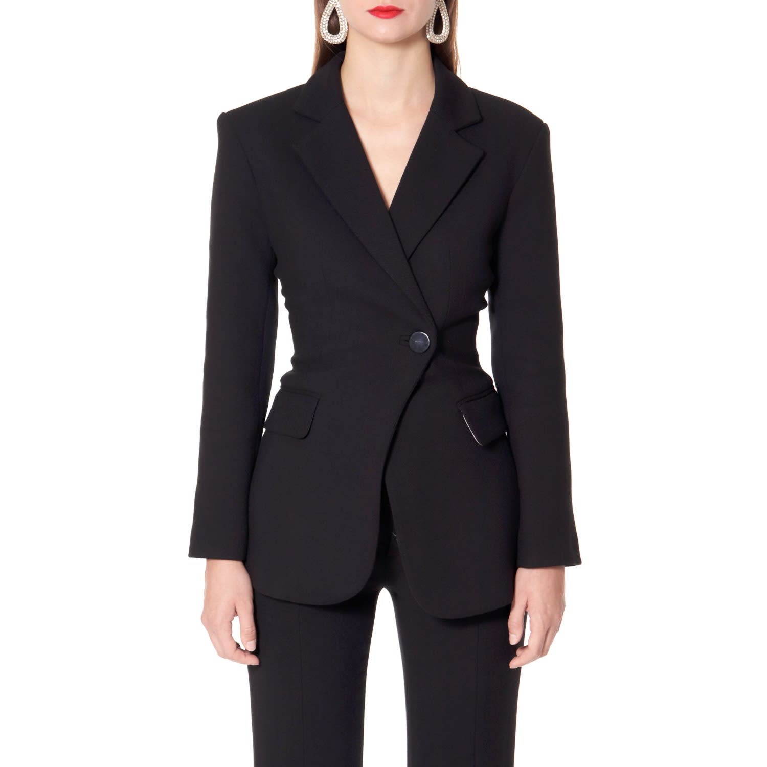 Isabella Designer Black Blazer AGGI by HALEWSKI Wolf Badger
