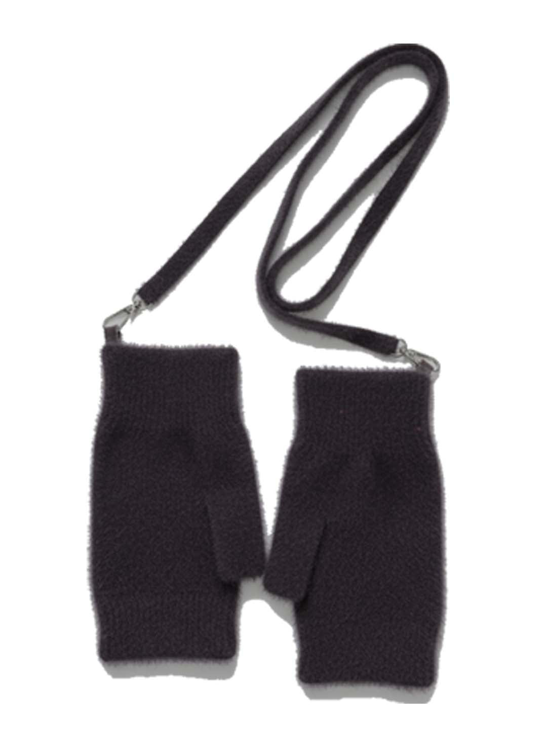 Nooki Design Women's Chadwick Fingerless Mittens - Black
