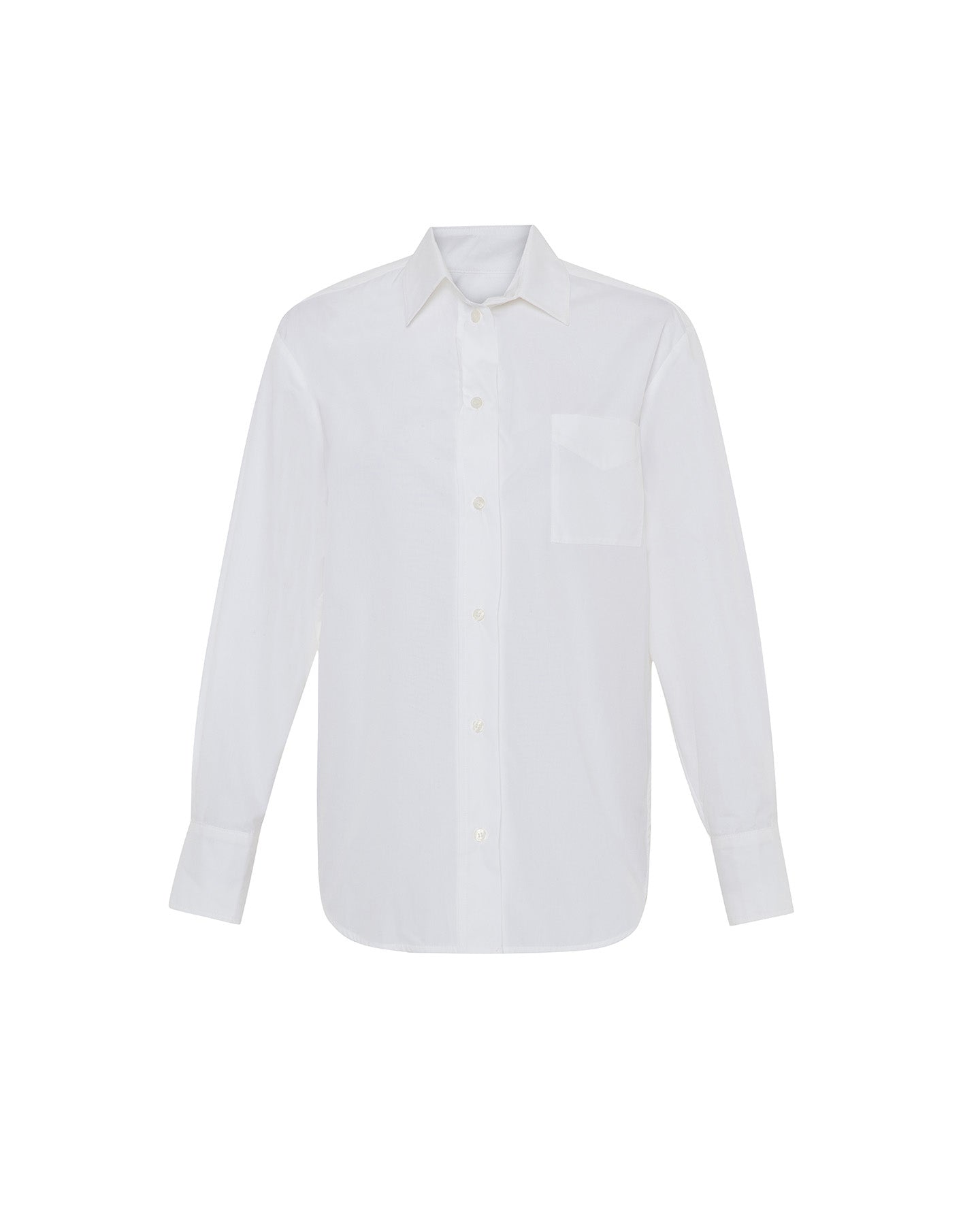 Theo The Label Women's White Echo Lace-back Banker Shirt In White