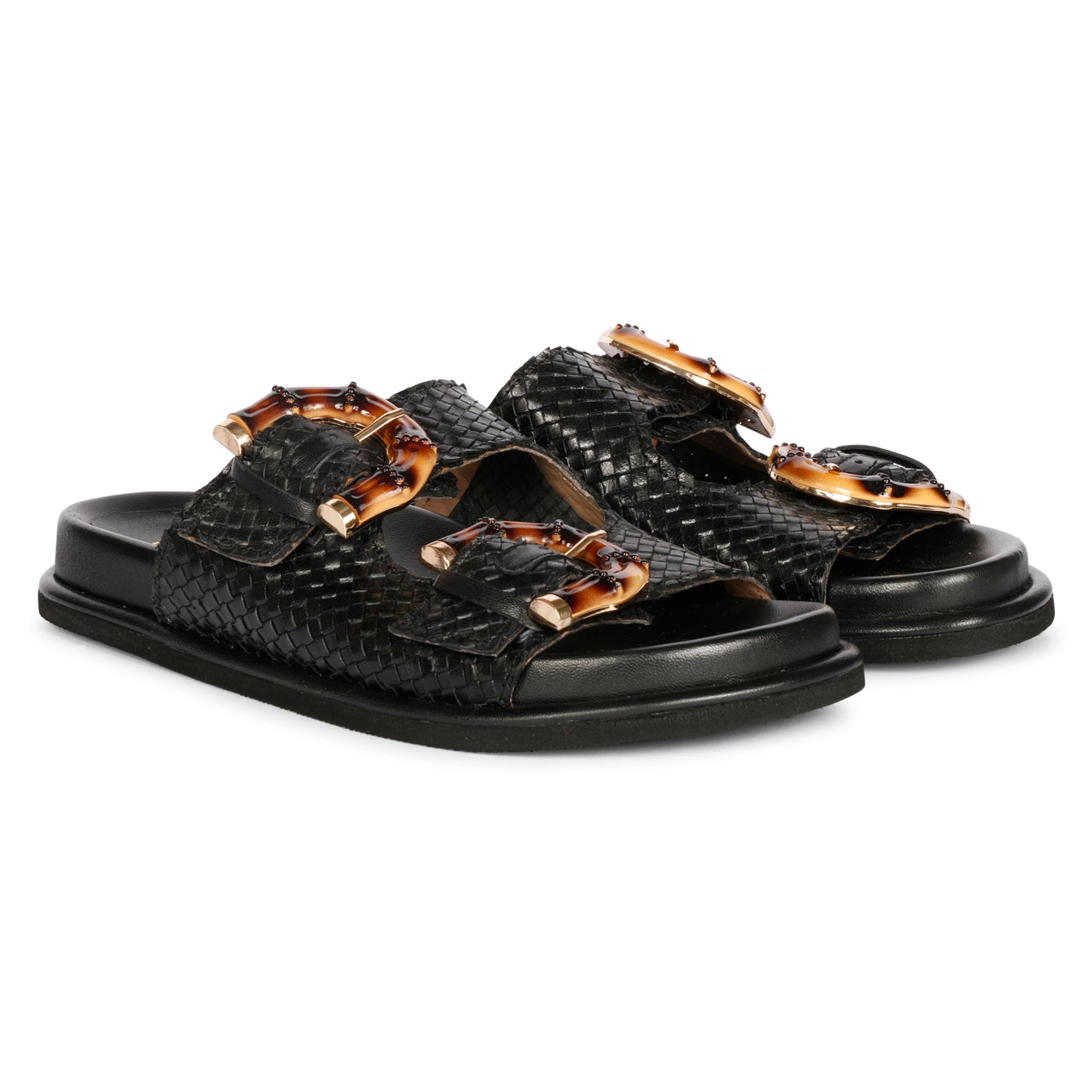 Shop Saint G Women's Venice Black - Flat Sandals