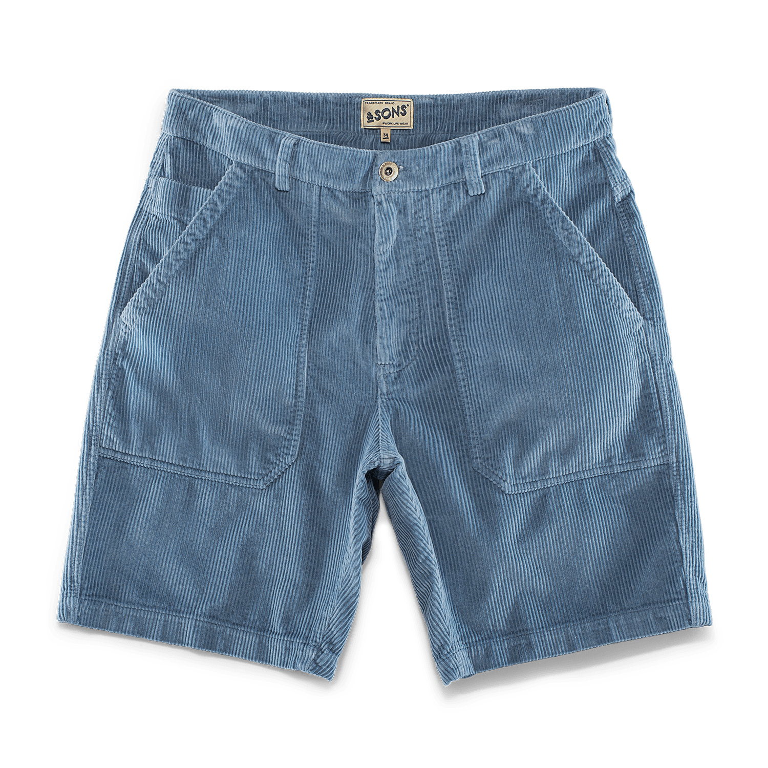 &sons Trading Co Men's Fresno Cord Shorts Blue