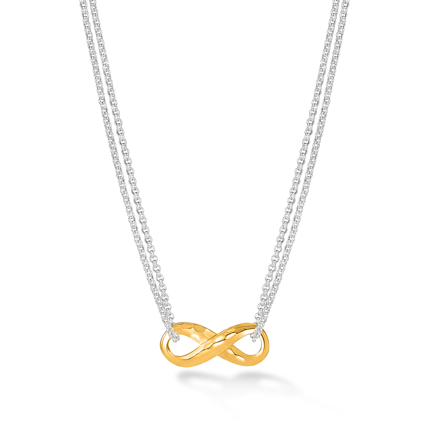 Dower & Hall Women's Silver / Gold Entwined Infinity Pendant In Two Tone In Neutral