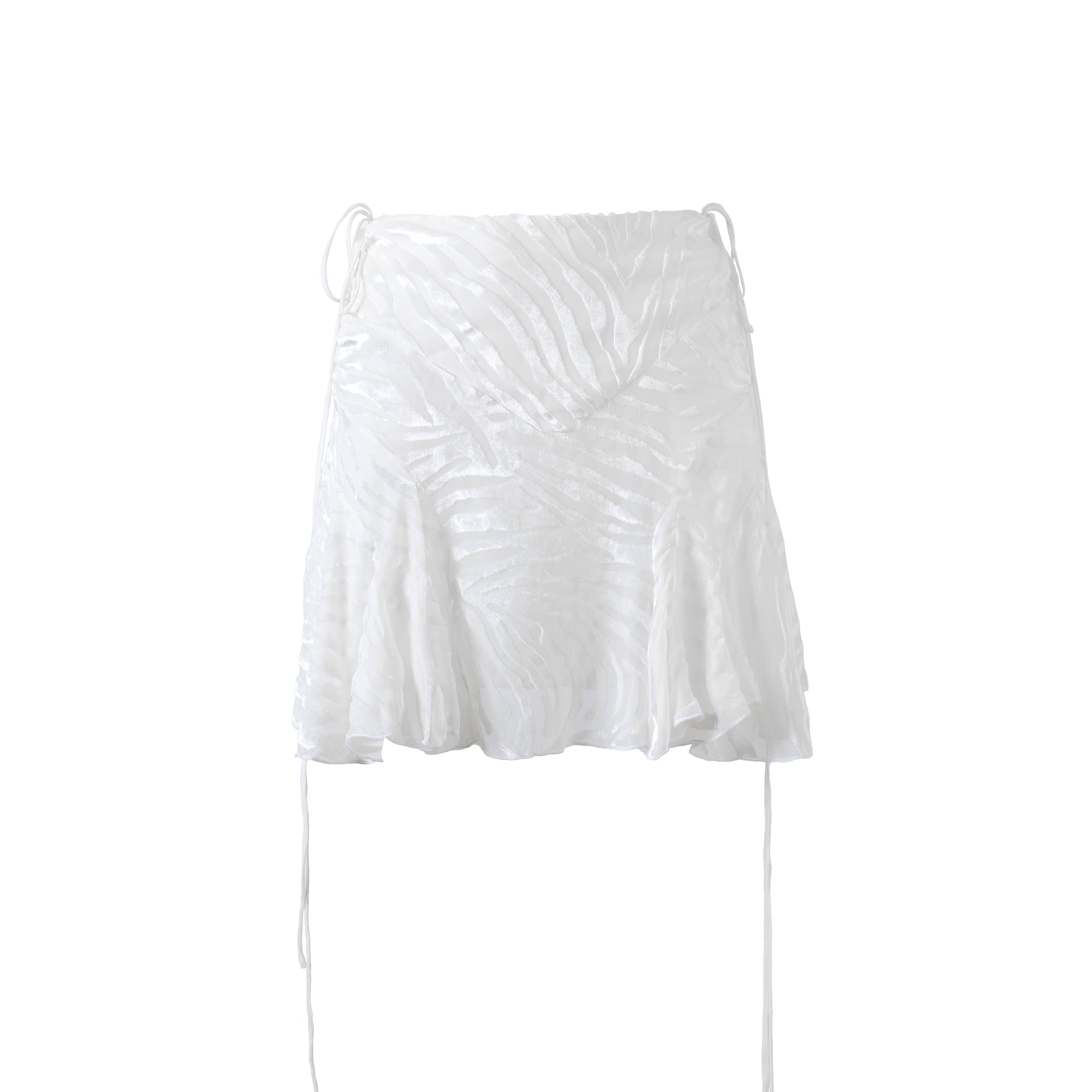 Women’s White Mary Velvet Mini Skirt Large Sveta Milano