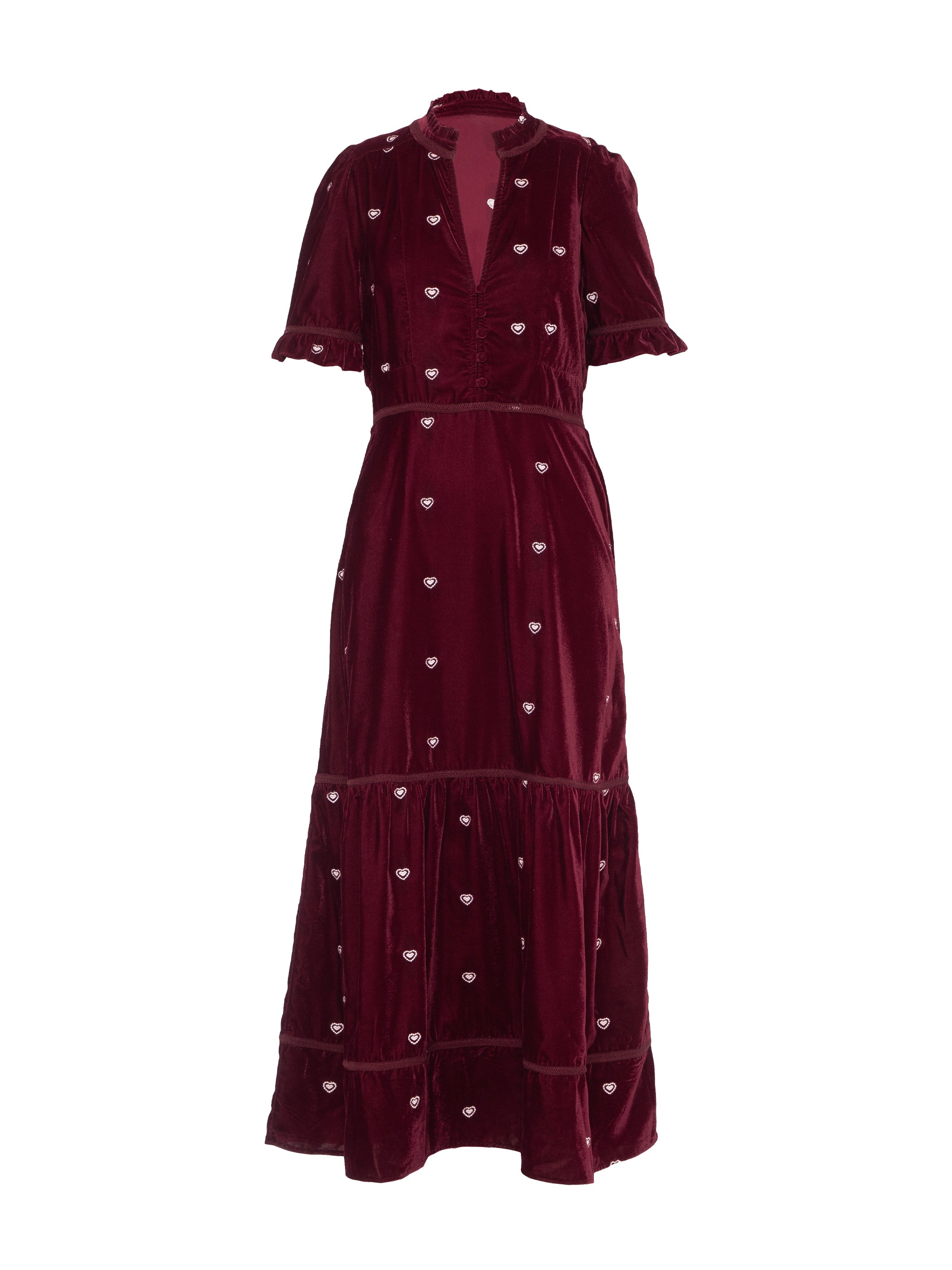 hope and ivy navy embroidered dress Hope & Ivy Embellished Maxi Wrap Dress Navy Blue Grace – MMJs Fashion main image 0