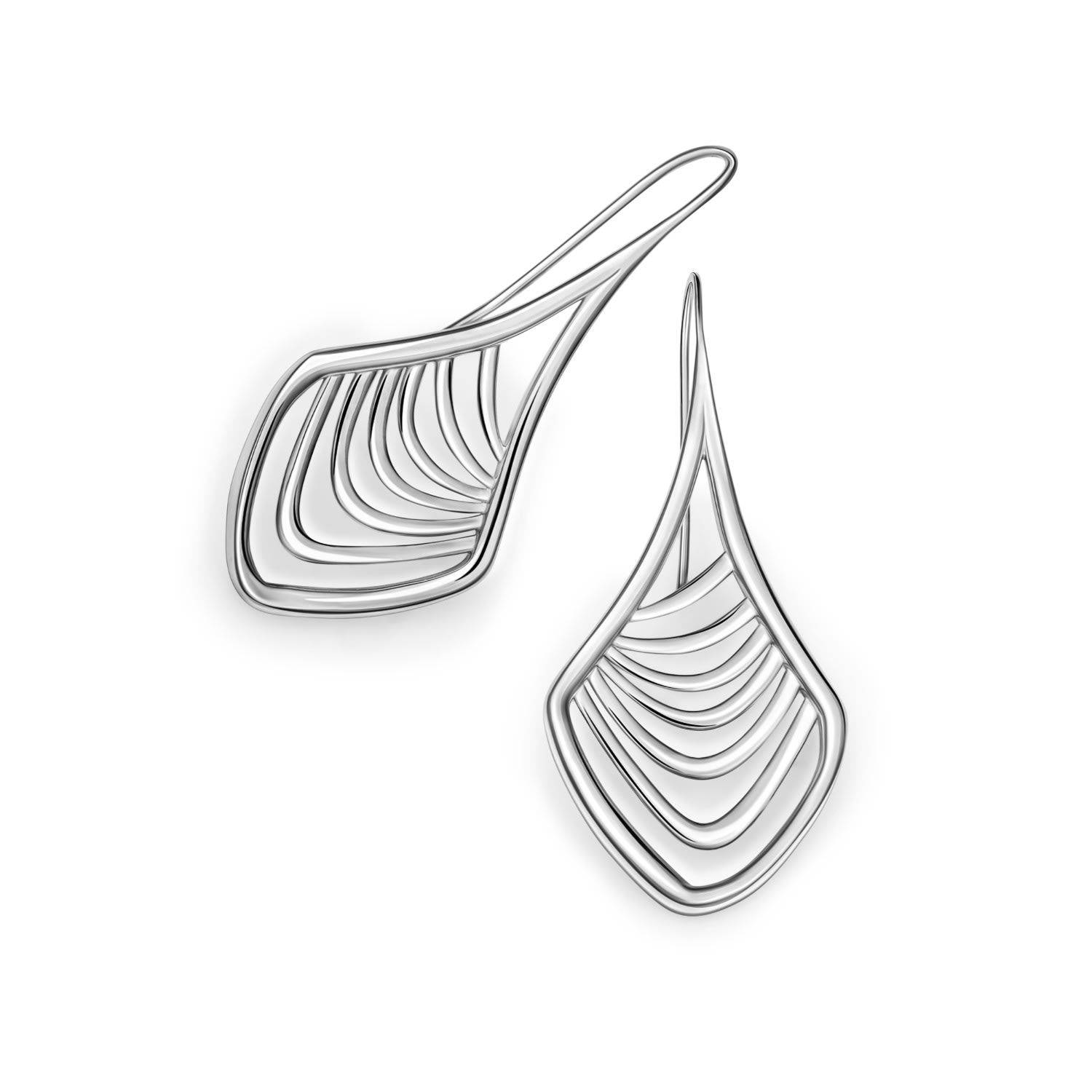 Women’s Oversized Drop Earrings - Silver Untamd