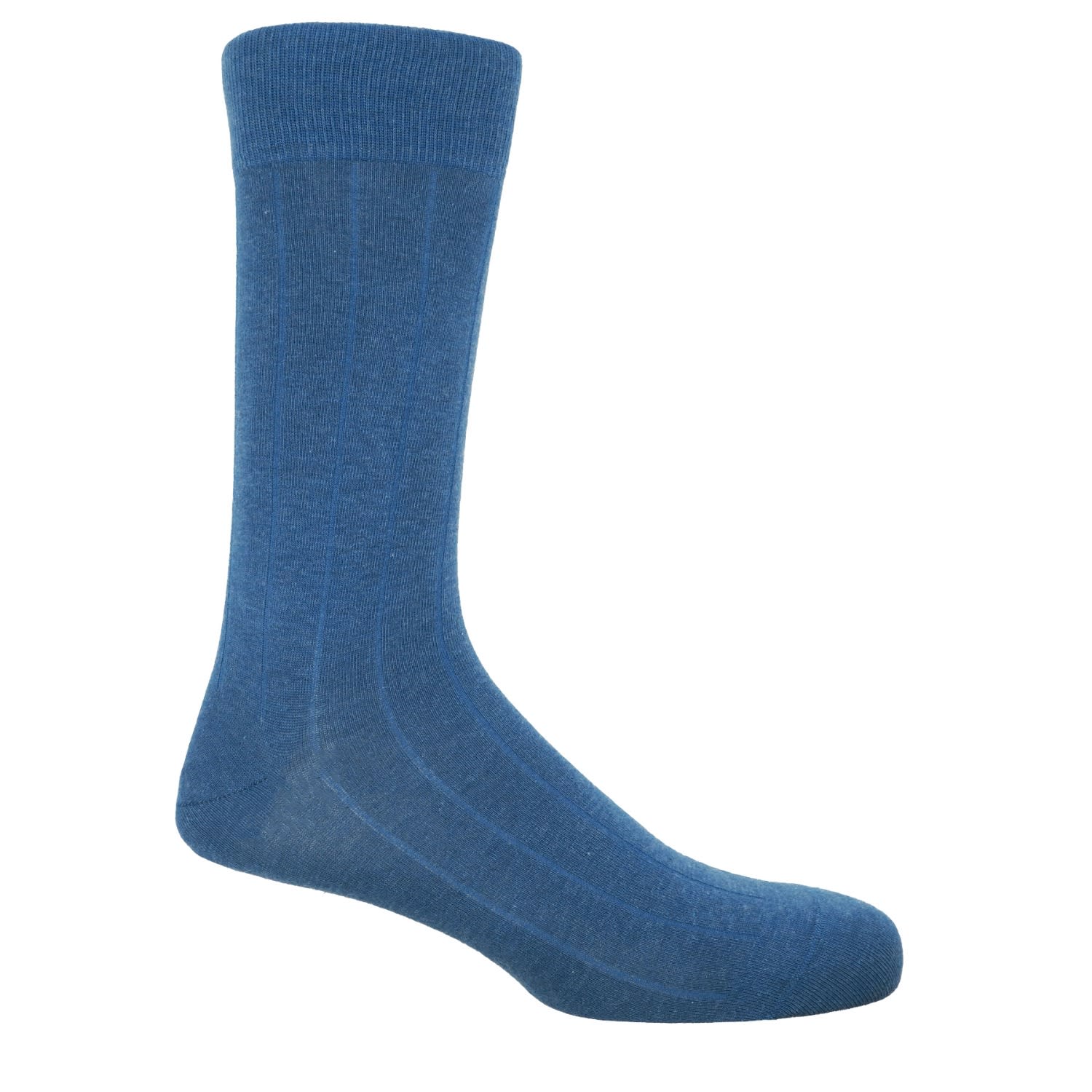 Peper Harow - Made In England Indulgent Cashmere Men's Socks - Blue In Blue