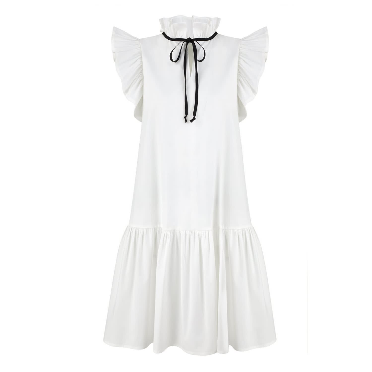 black and white cotton dress