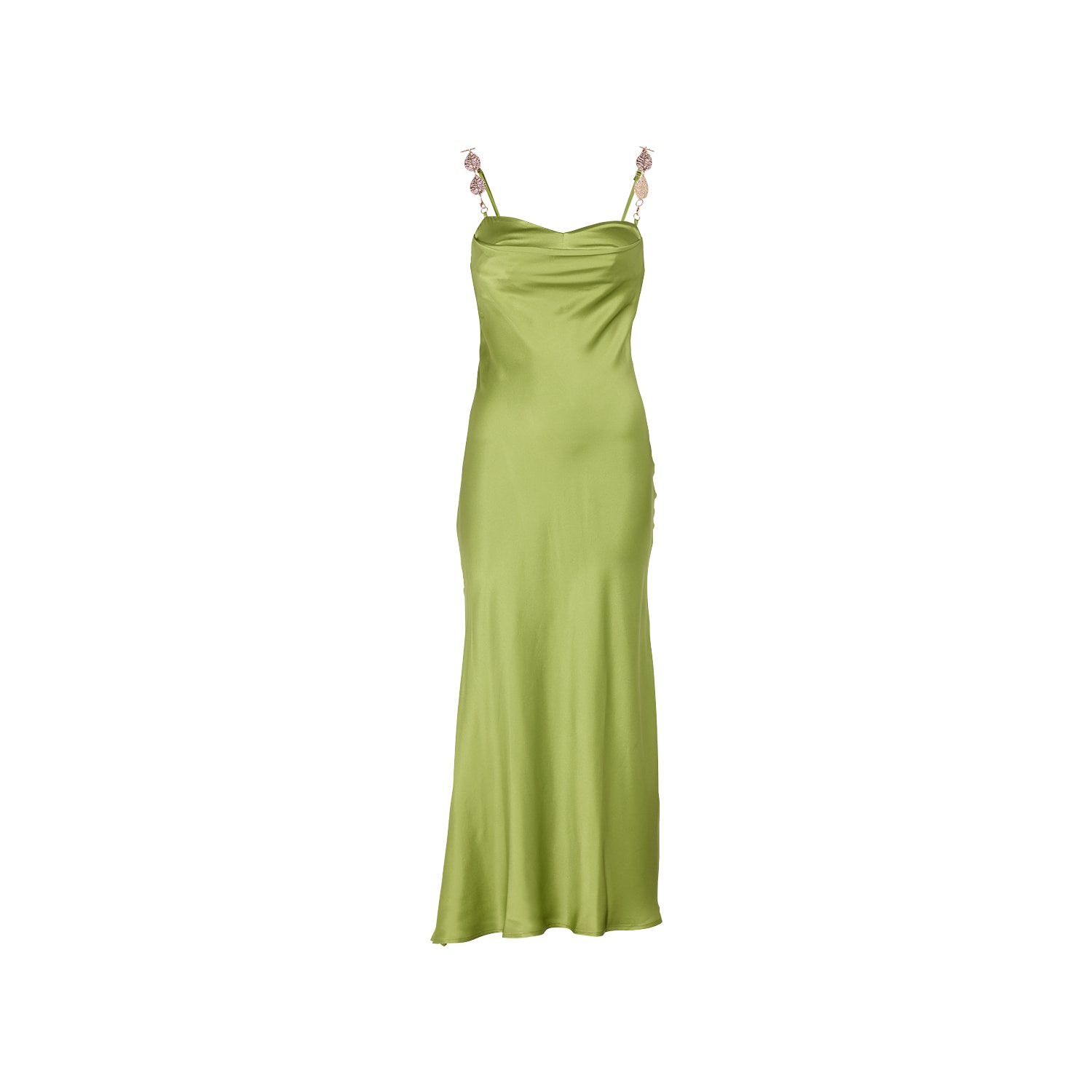 Women's Avery Silk Chain Dress Green | Extra Small | Zetaye