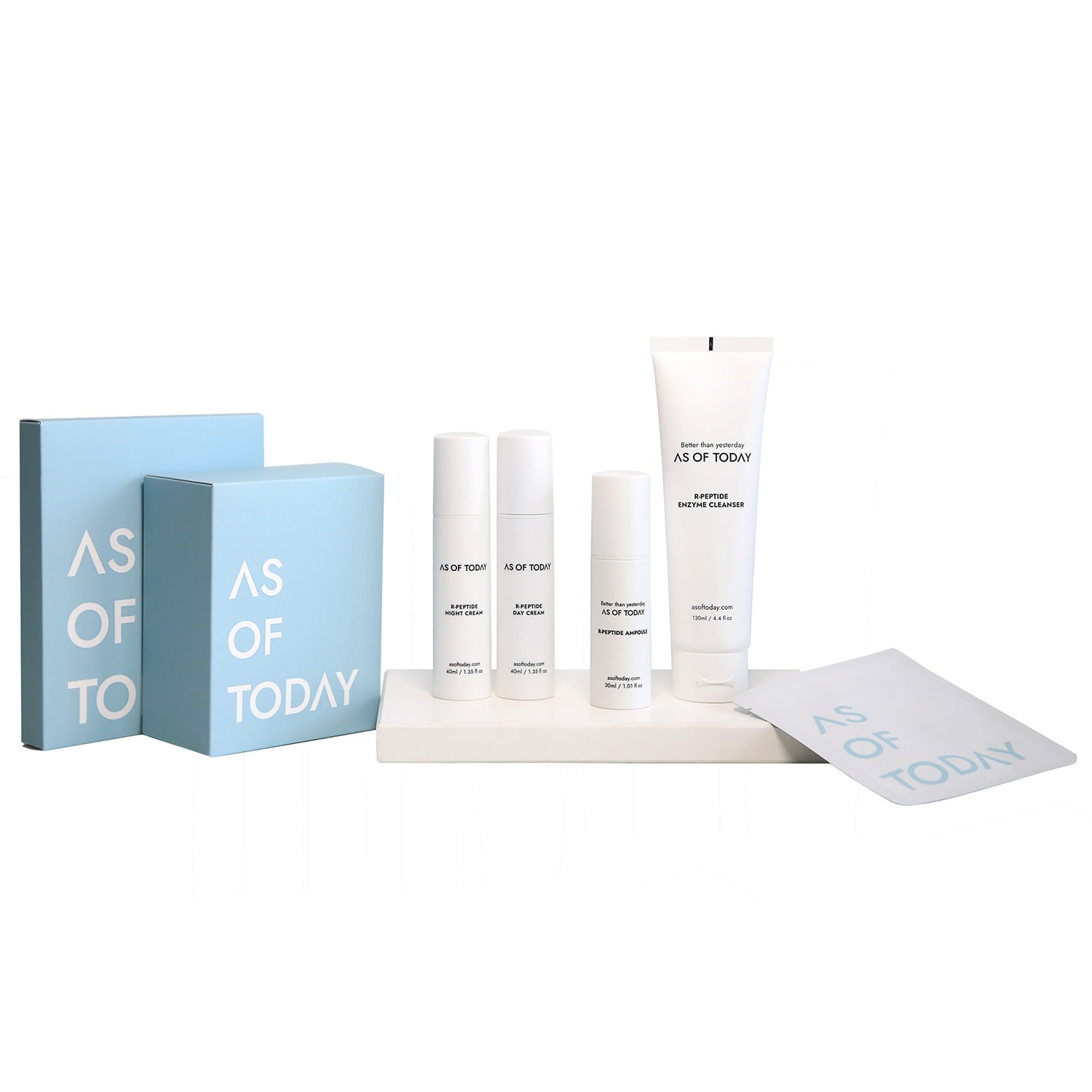 White Minimalist Skincare Collection As of Today