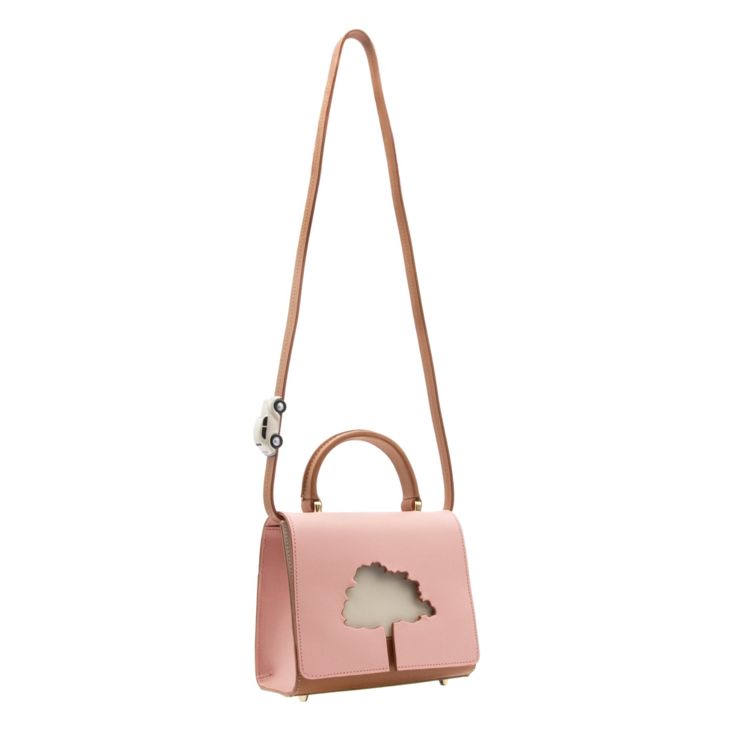 Absurde Women's Pink / Purple One Way Leather Bag In Pink