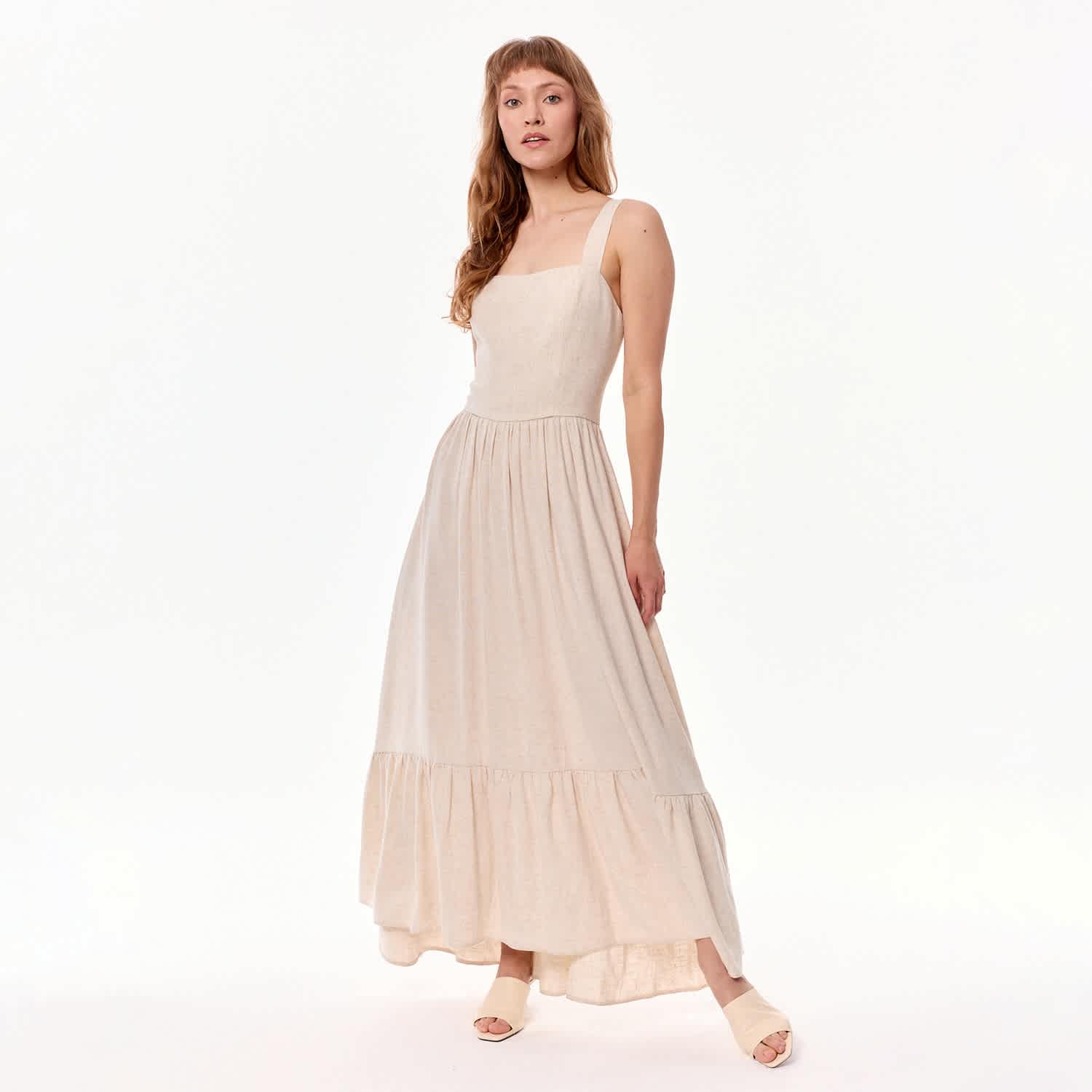high low beige dress Shop the Beige Maxi Dress main image 0
