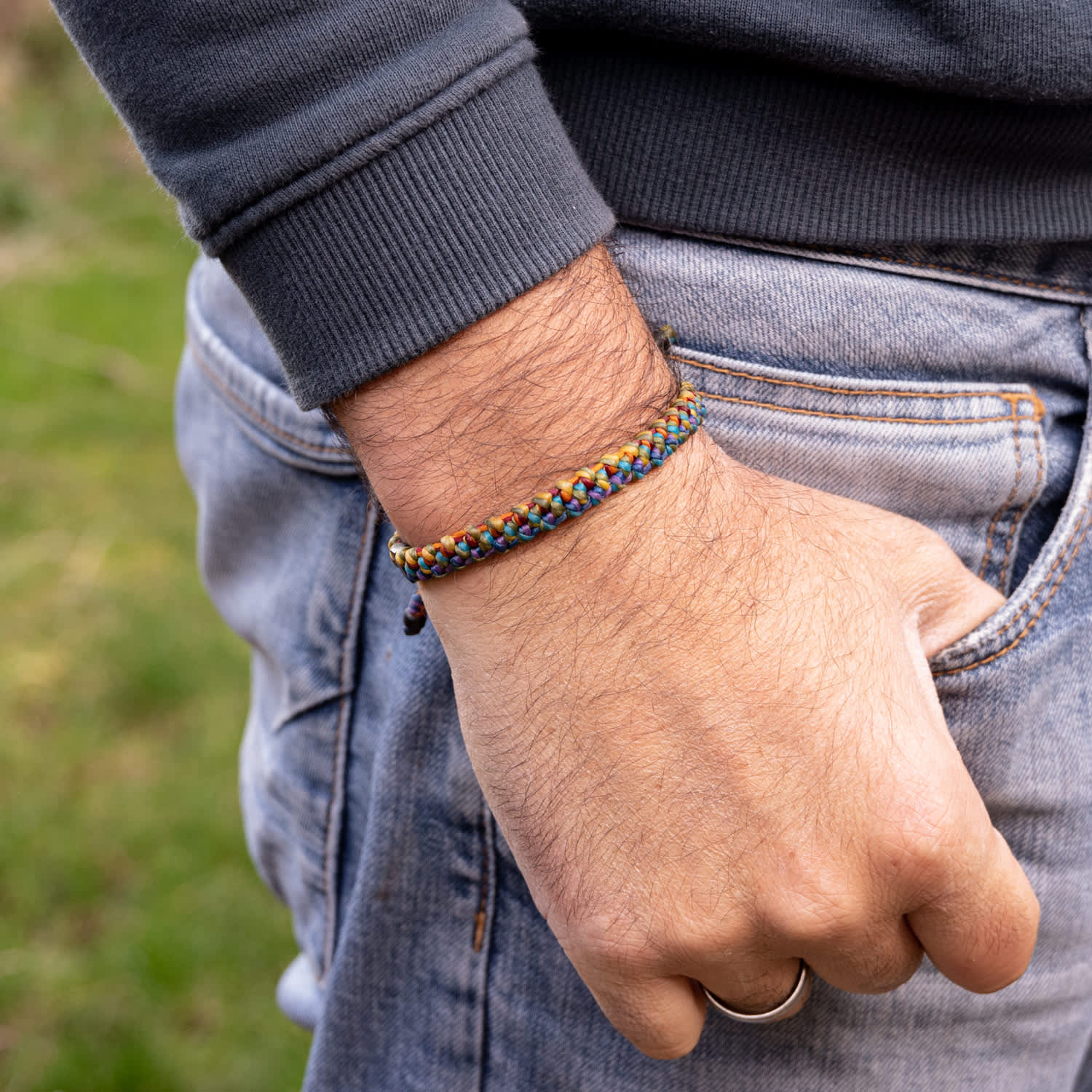 Rainbow store rope bracelet