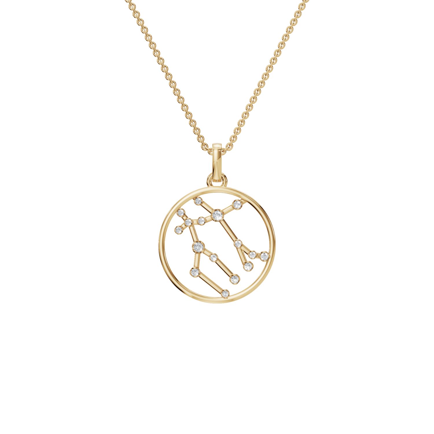 Aya Fine Jewelry Women's White / Yellow / Rose Gold Fourteen Kt Cancer Star Map Diamond Pendant Necklace