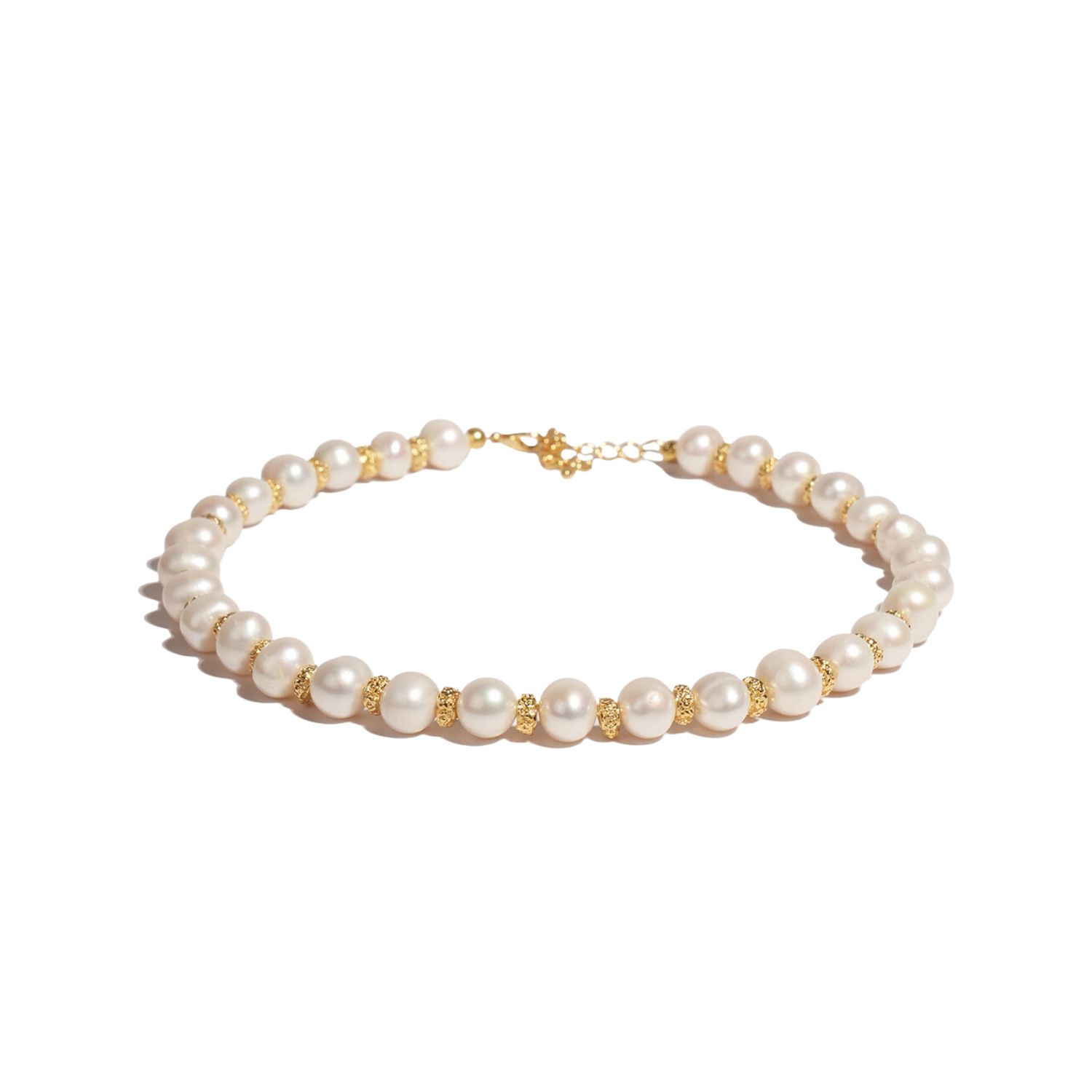 Women’s White Paris Pearl & Gold Necklace Lina Paris