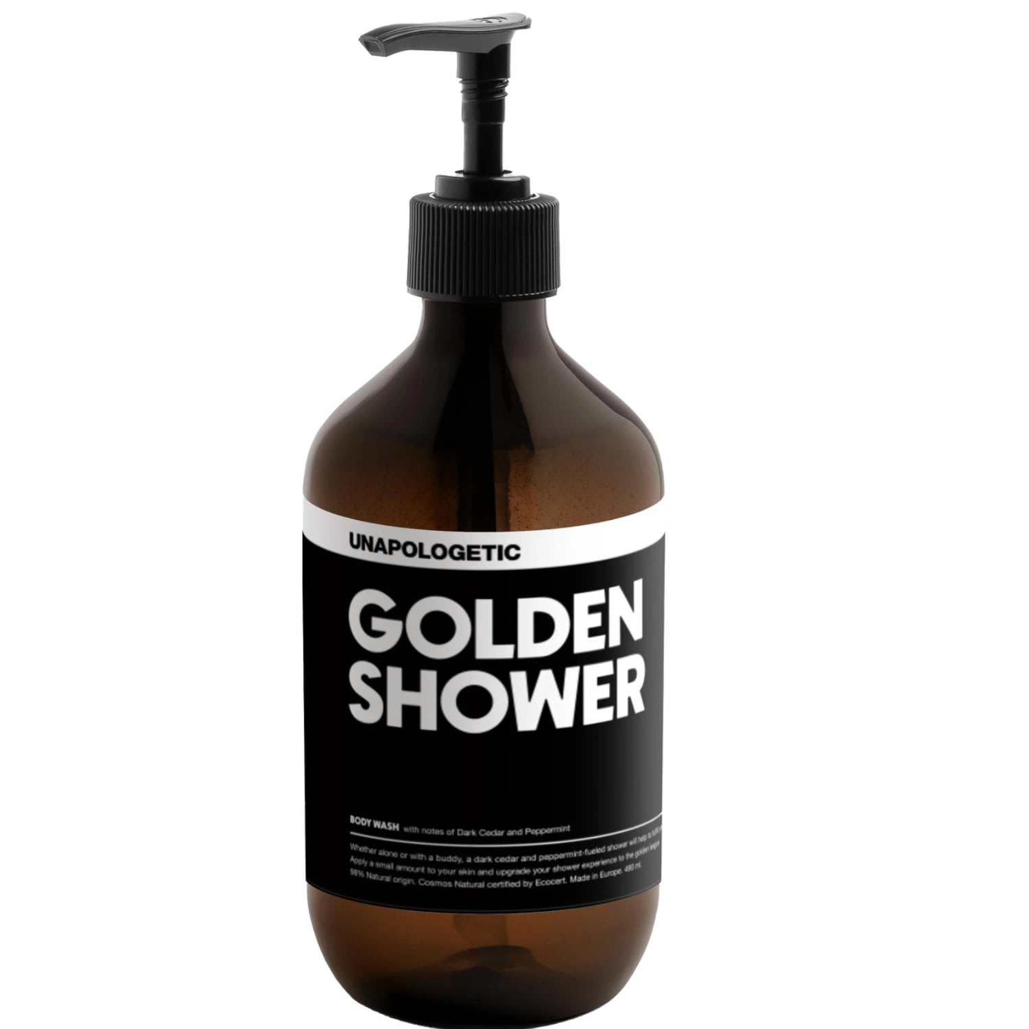 Unapologetic Black Golden Shower Cedar & Peppermint Body Wash