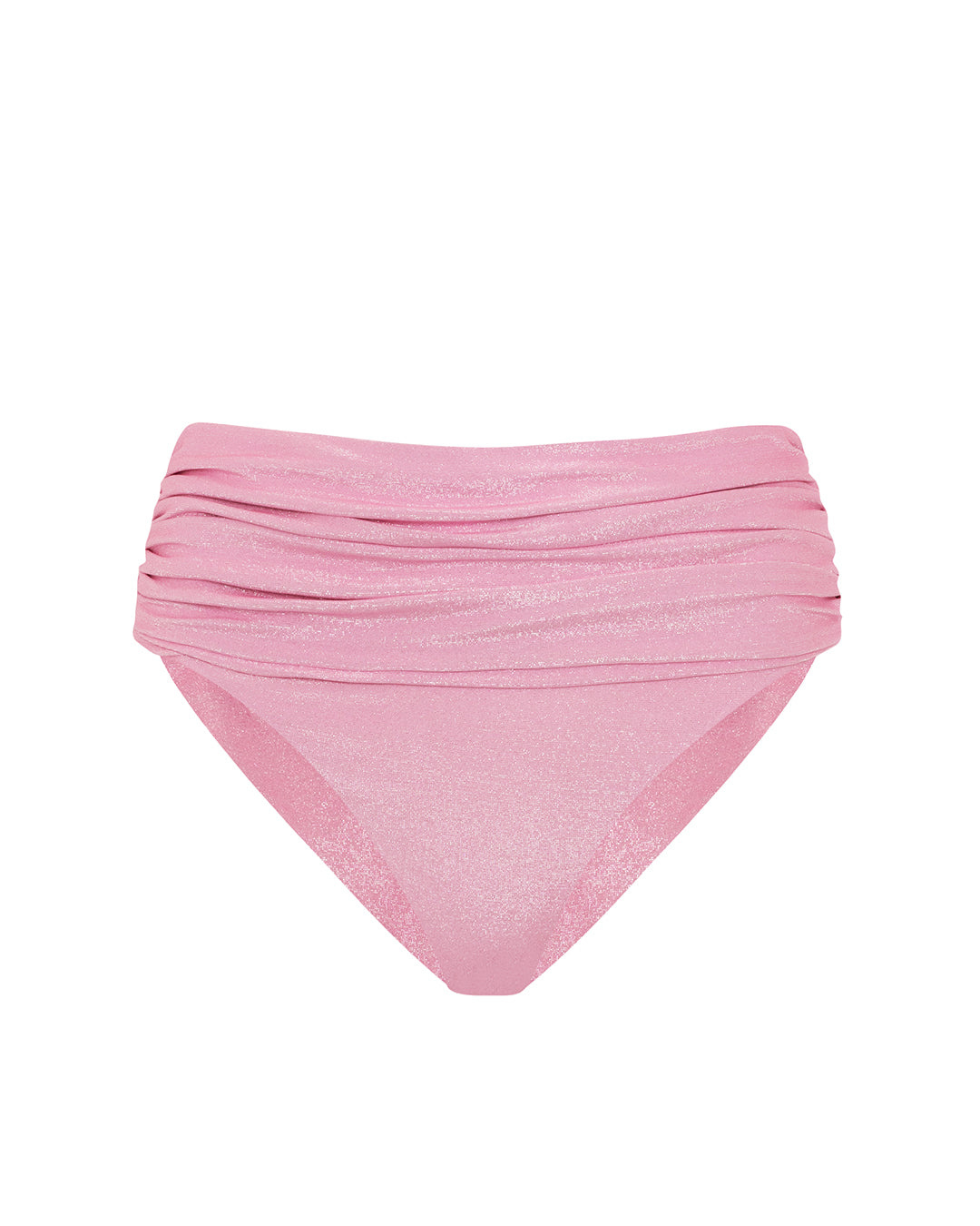 Leyla Maya Women's Paloma High Waisted Bikini Bottoms - Pink Mist In Pink