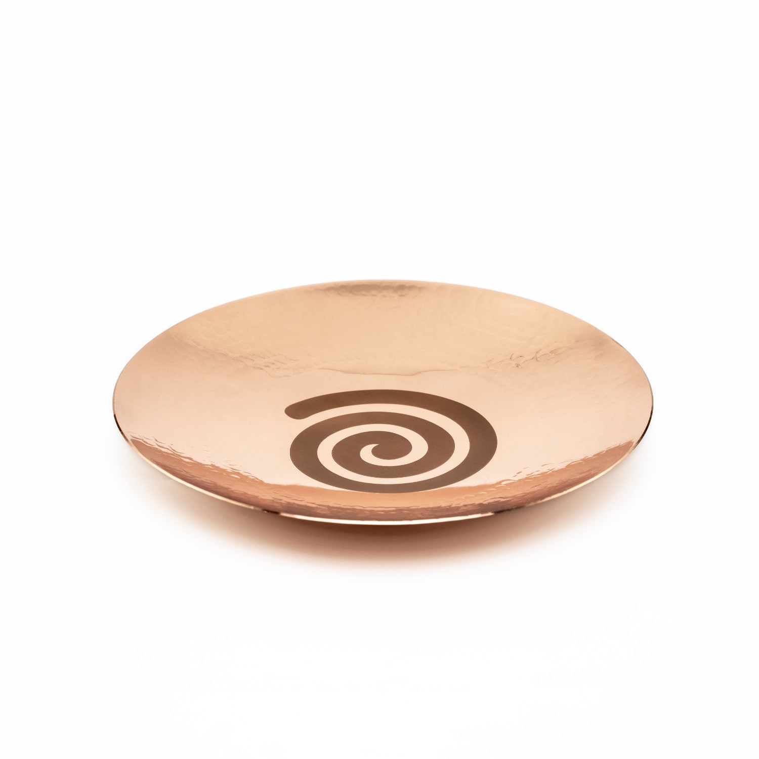 Anatoliacraft Rose Gold Hand-hammered Copper Spiral Wellness Incense Plate