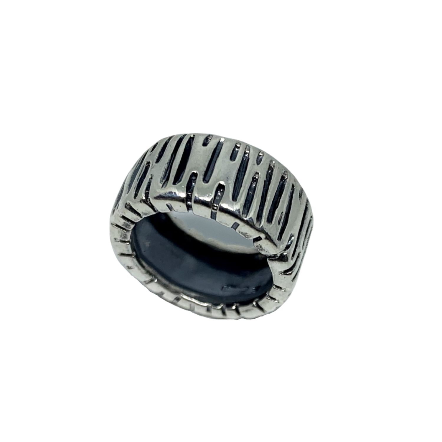 Tg-jewellery By Tamara Gervasio The Wheel Flat Silver Band Ring For Men's