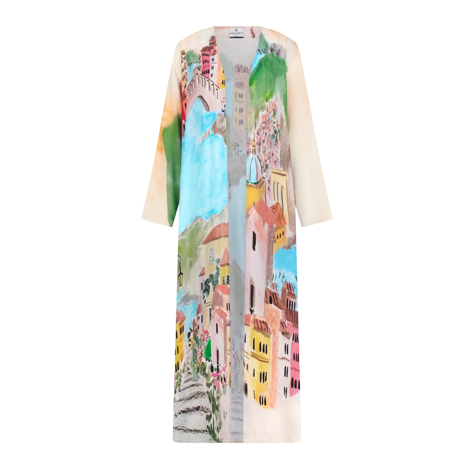 Dhara Sheth Dubai Women's La Riviera Multicolor Long Kimono
