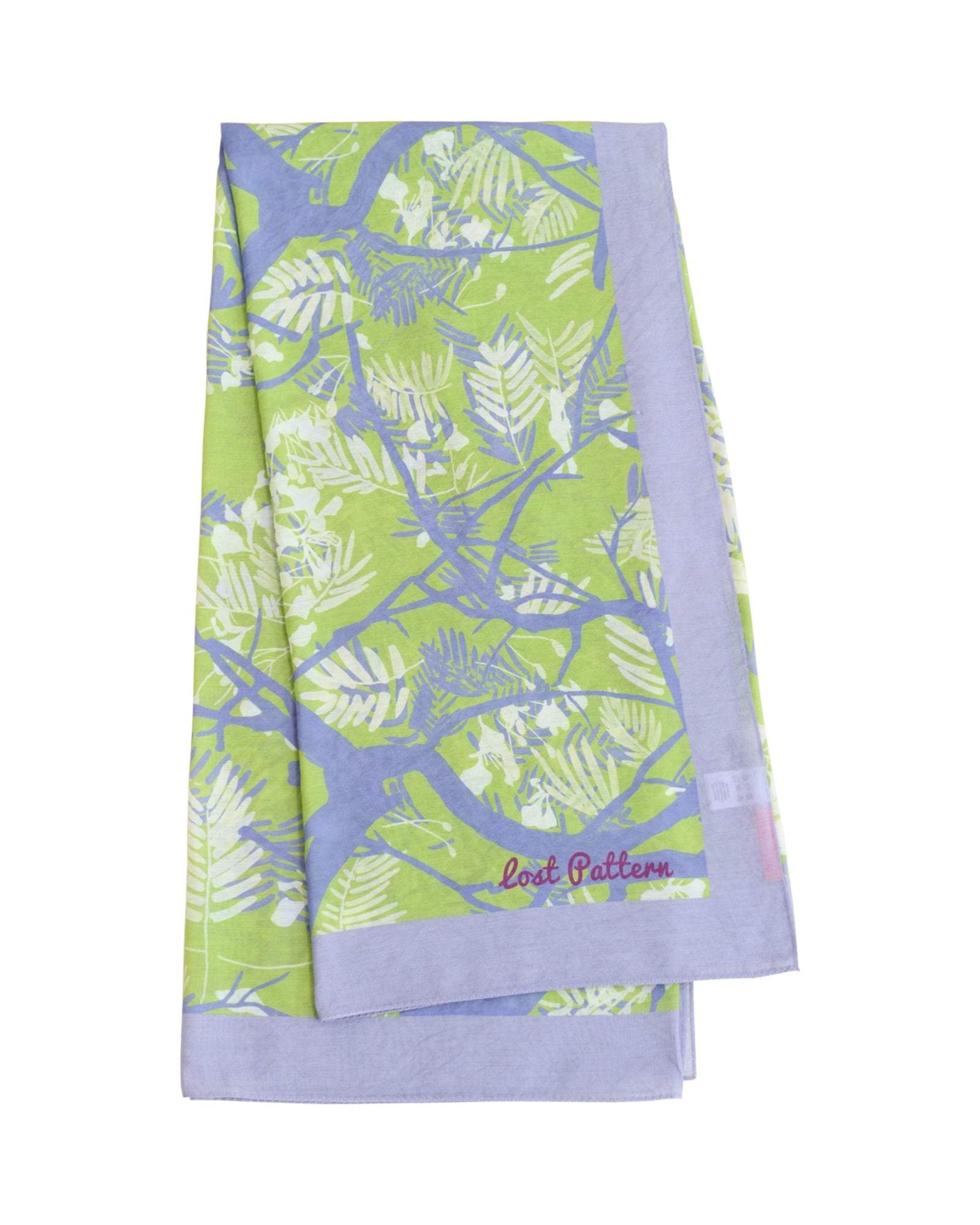 Lost Pattern Nyc Women's Green / Pink / Purple Coco Dream Beach Sarong Wrap  - Purple & Green