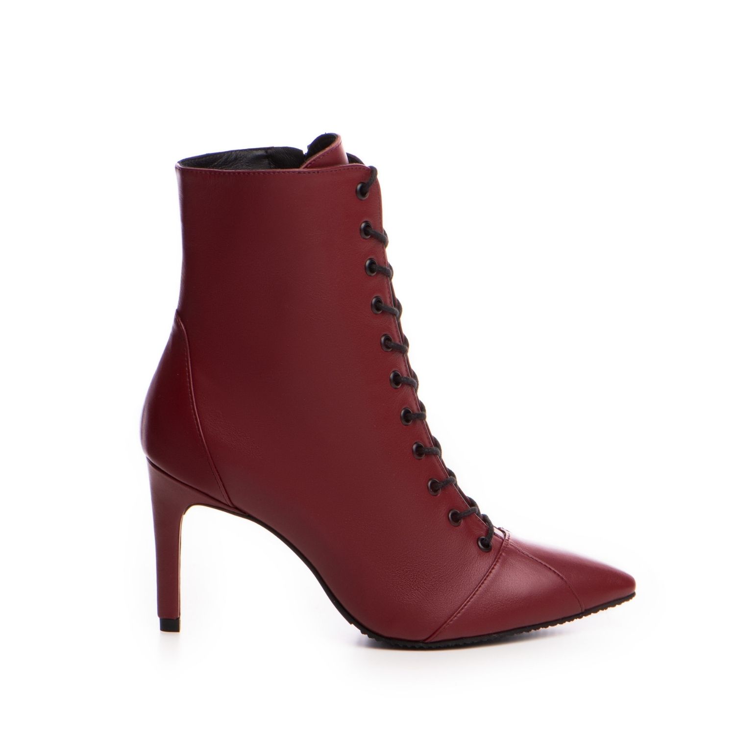 The 5th Element Women's Red Daria Camel Burgundy Slim Boots In Brown