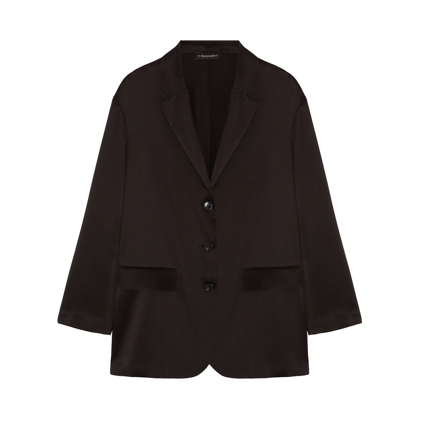 The Summer Edit Women's Gigi Silk Jacket - Black In Black