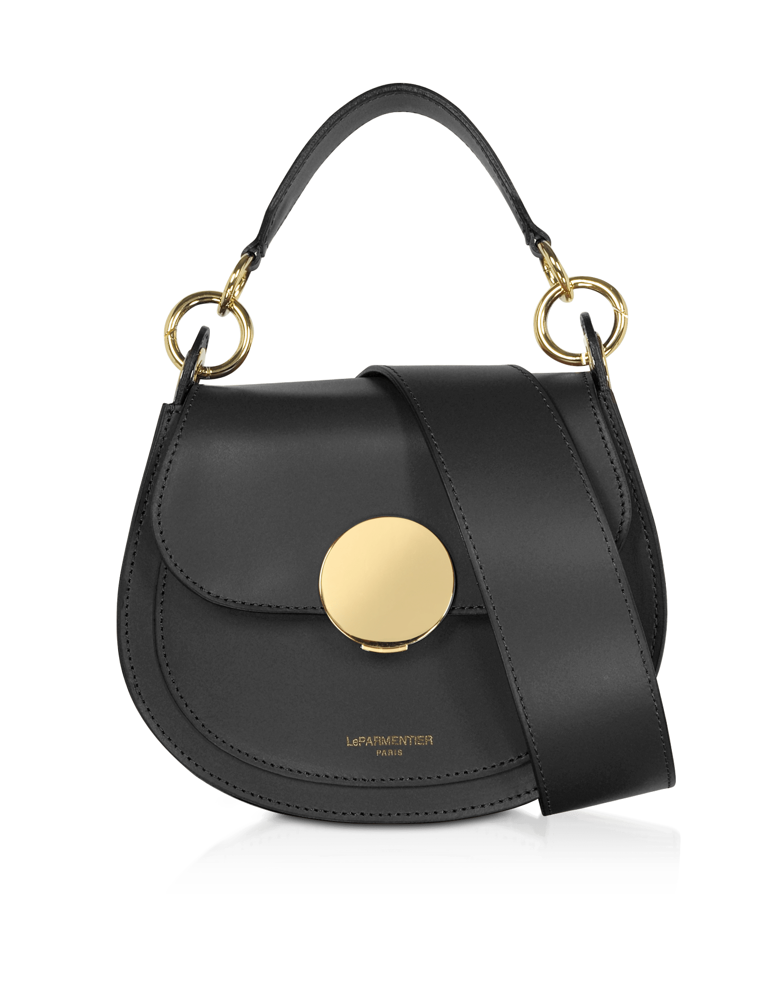 Le Parmentier Women's Yucca Soho Top-handle Shoulder Bag - Black In Black