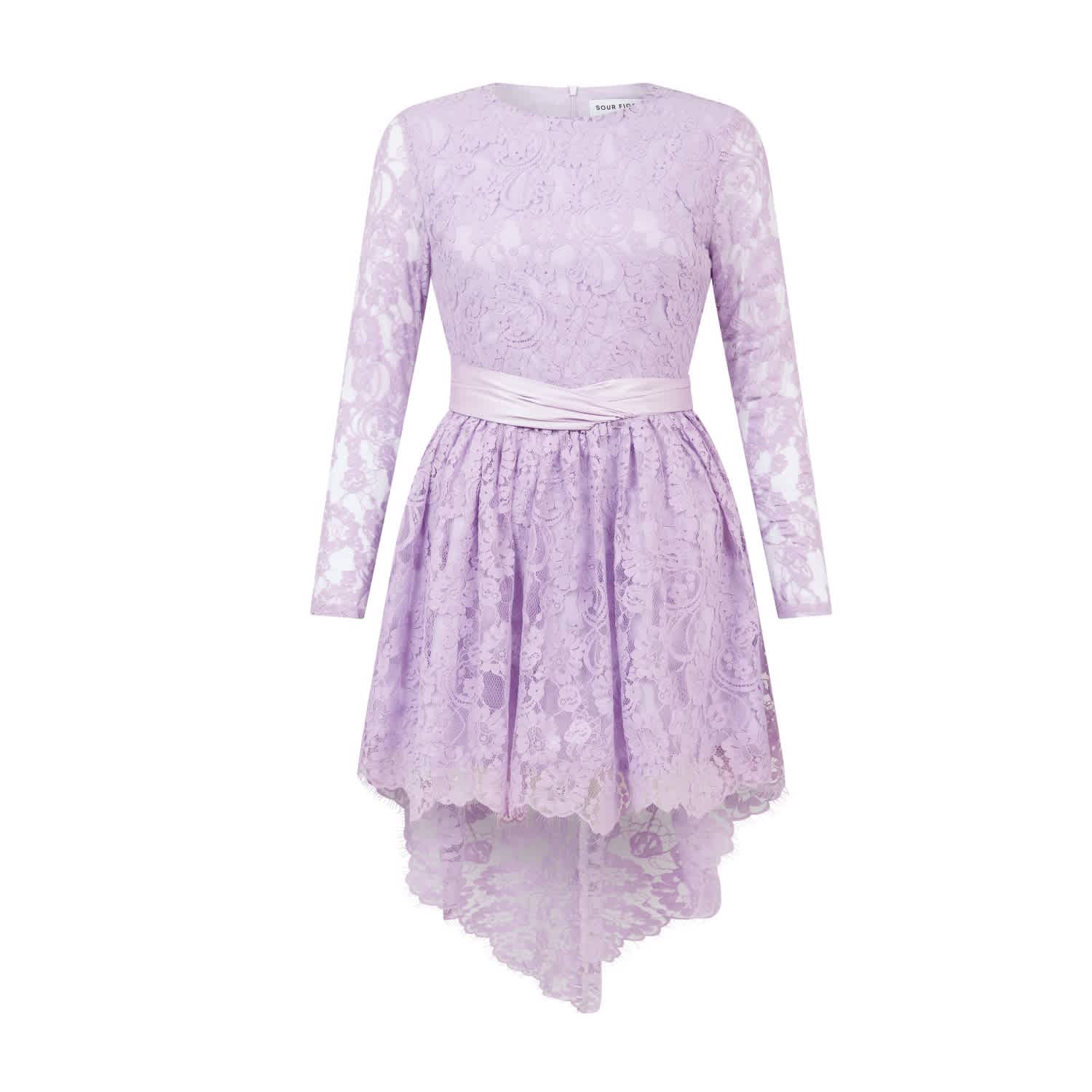 lavender lace dress short Lavender Lace Off The Shoulder Sheath Ruffles Short Homecoming Dresses,  CH0068